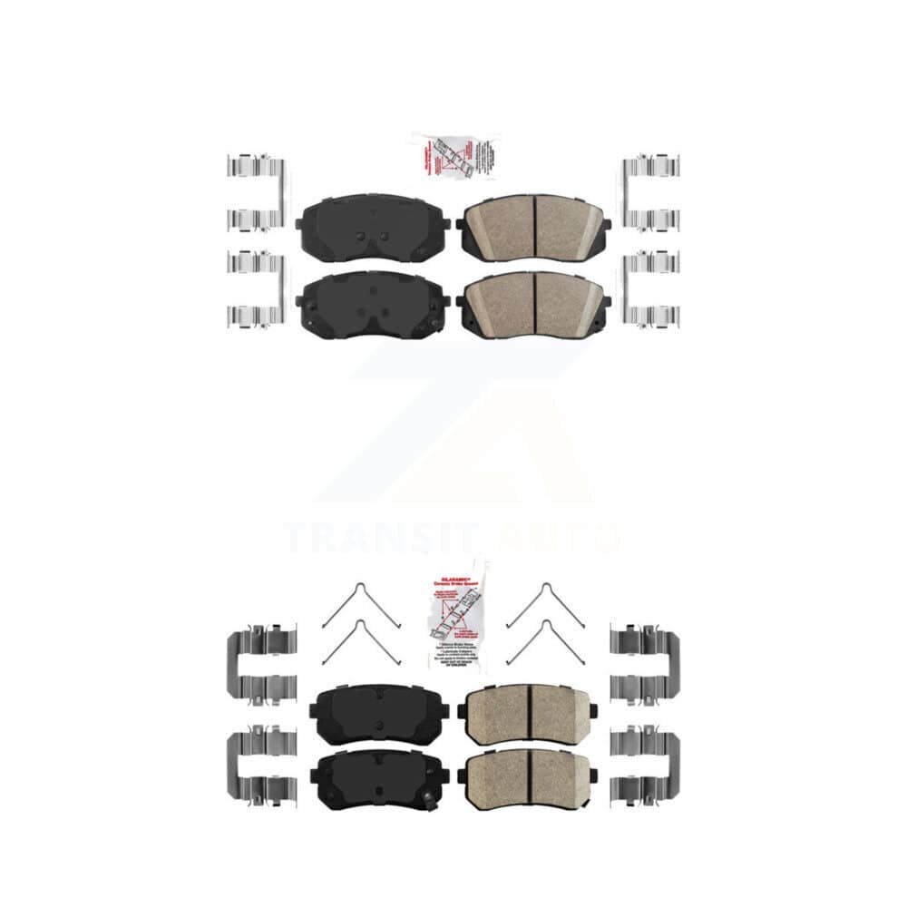 AmeriBRAKES - KNF-100178 - Front and Rear Disc Brake Pad Kits