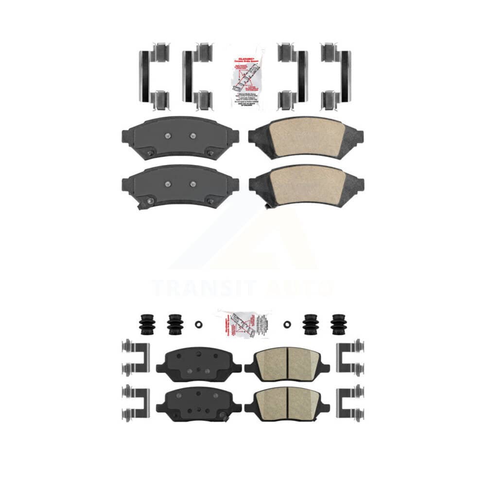 AmeriBRAKES - KNF-100257 - Front and Rear Disc Brake Pad Kits