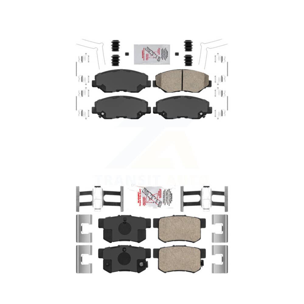 AmeriBRAKES - KNF-100296 - Front and Rear Disc Brake Pad Kits