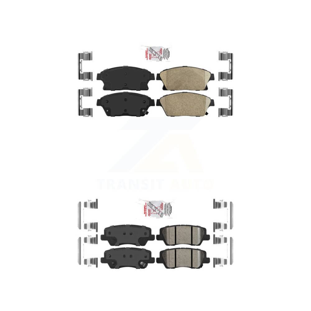 AmeriBRAKES - KNF-100571 - Front and Rear Disc Brake Pad Kits