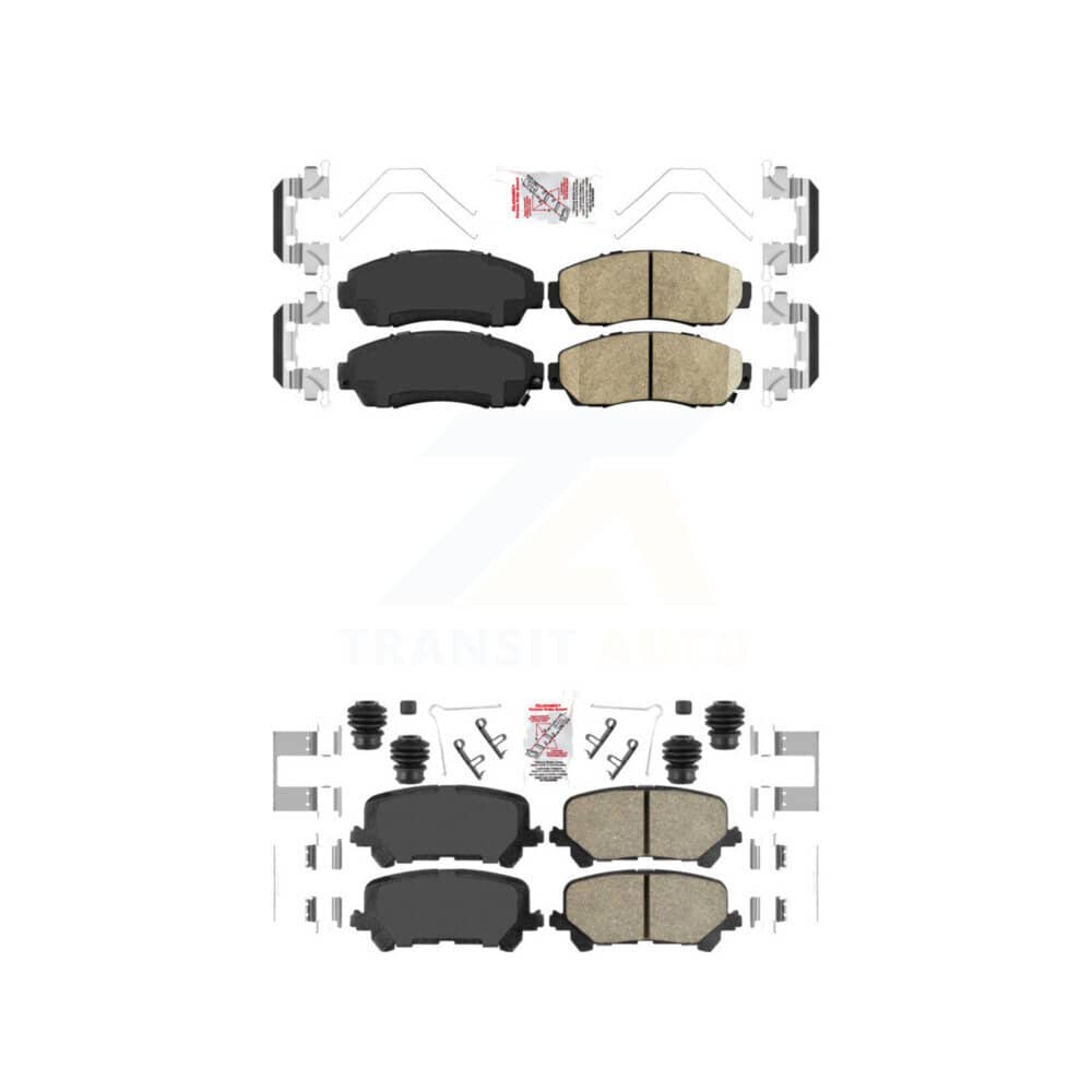AmeriBRAKES - KNF-100877 - Front and Rear Disc Brake Pad Kits