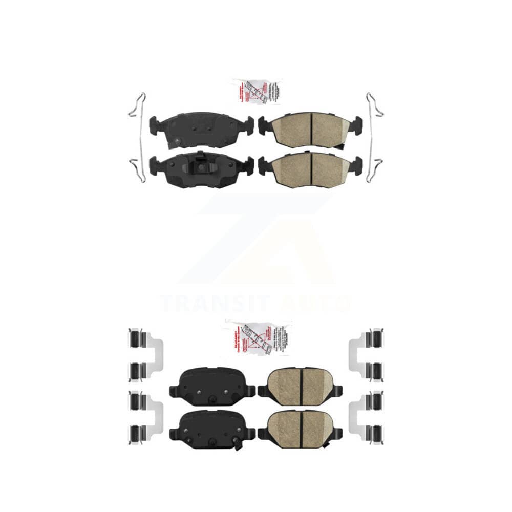 AmeriBRAKES - KNF-100906 - Front and Rear Disc Brake Pad Kits