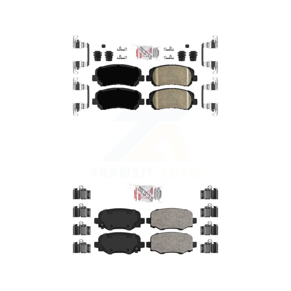 AmeriBRAKES - KNF-101023 - Front and Rear Disc Brake Pad Kits