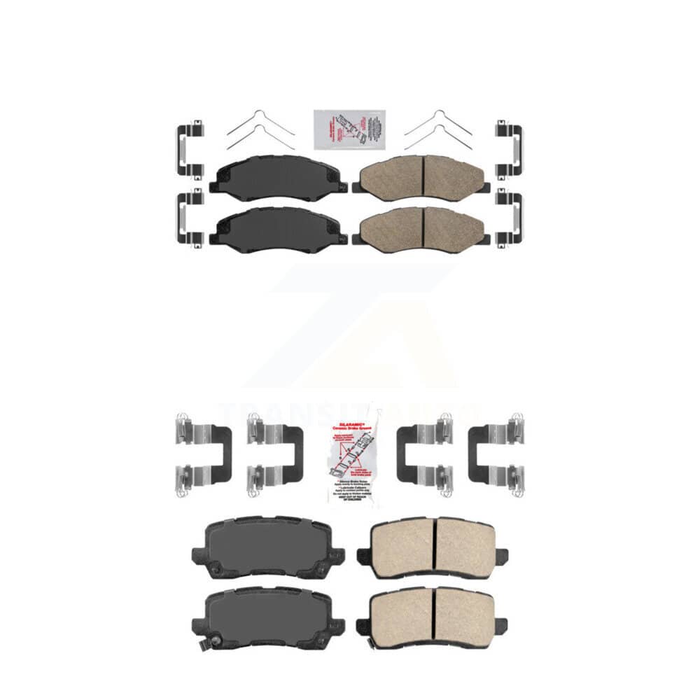 AmeriBRAKES - KNF-101050 - Front and Rear Disc Brake Pad Kits