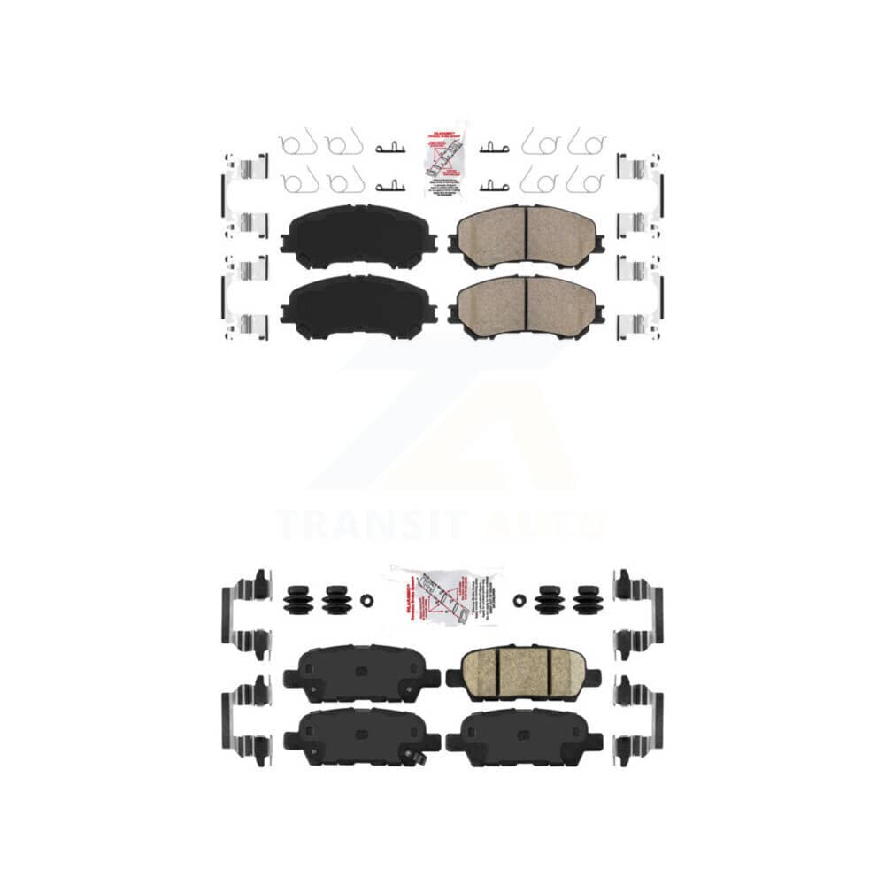 AmeriBRAKES - KNF-101263 - Front and Rear Disc Brake Pad Kits