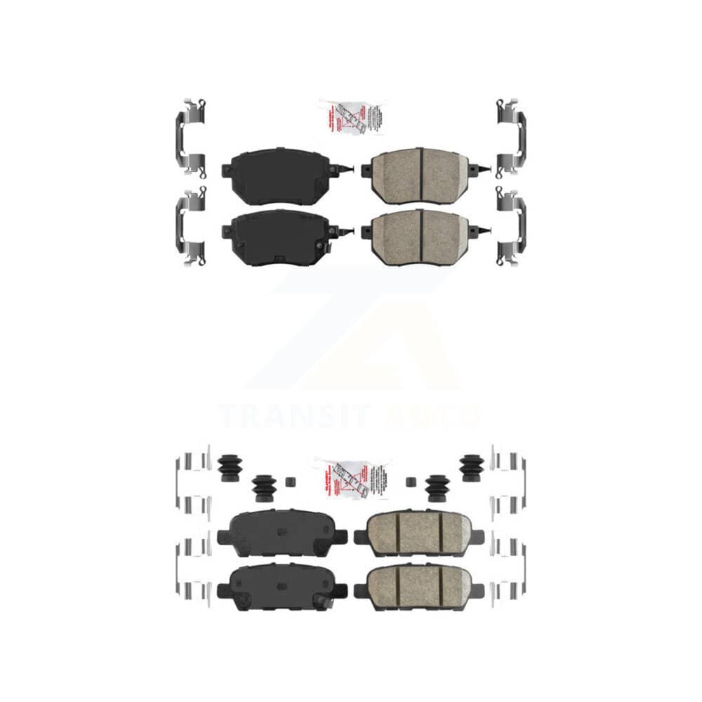 AmeriBRAKES - KNF-101276 - Front and Rear Disc Brake Pad Kits