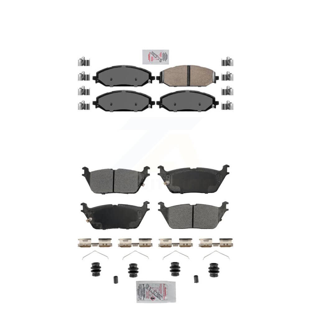 AmeriBRAKES - KNF-101867 - Front and Rear Disc Brake Pad Kits
