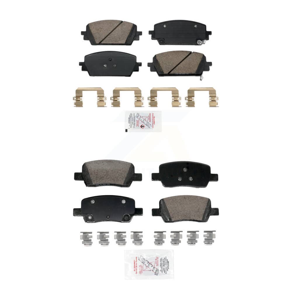 AmeriBRAKES - KNF-101927 - Front and Rear Disc Brake Pad Kits