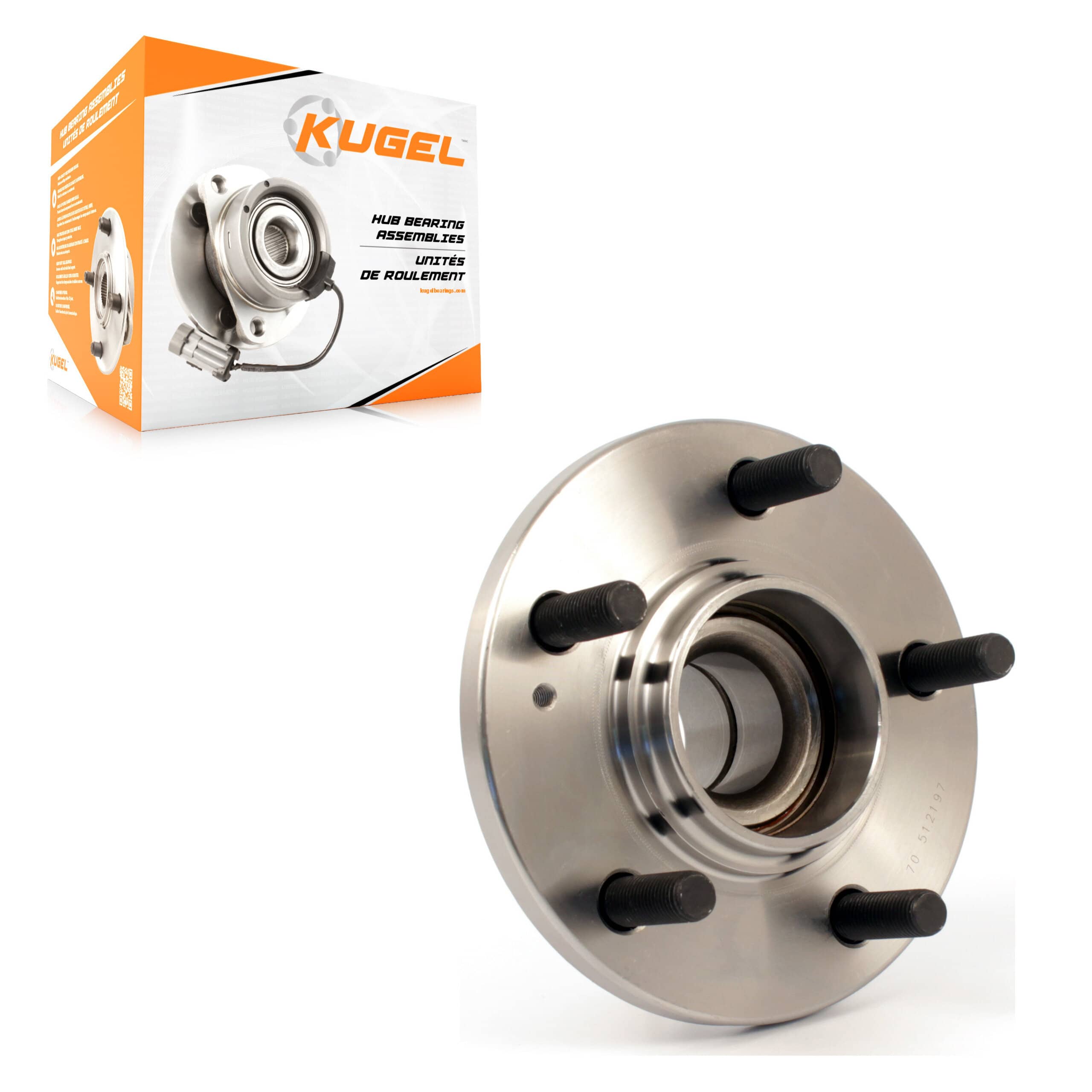 Kugel - 70-512197 - Rear Wheel Bearing and Hub Assembly
