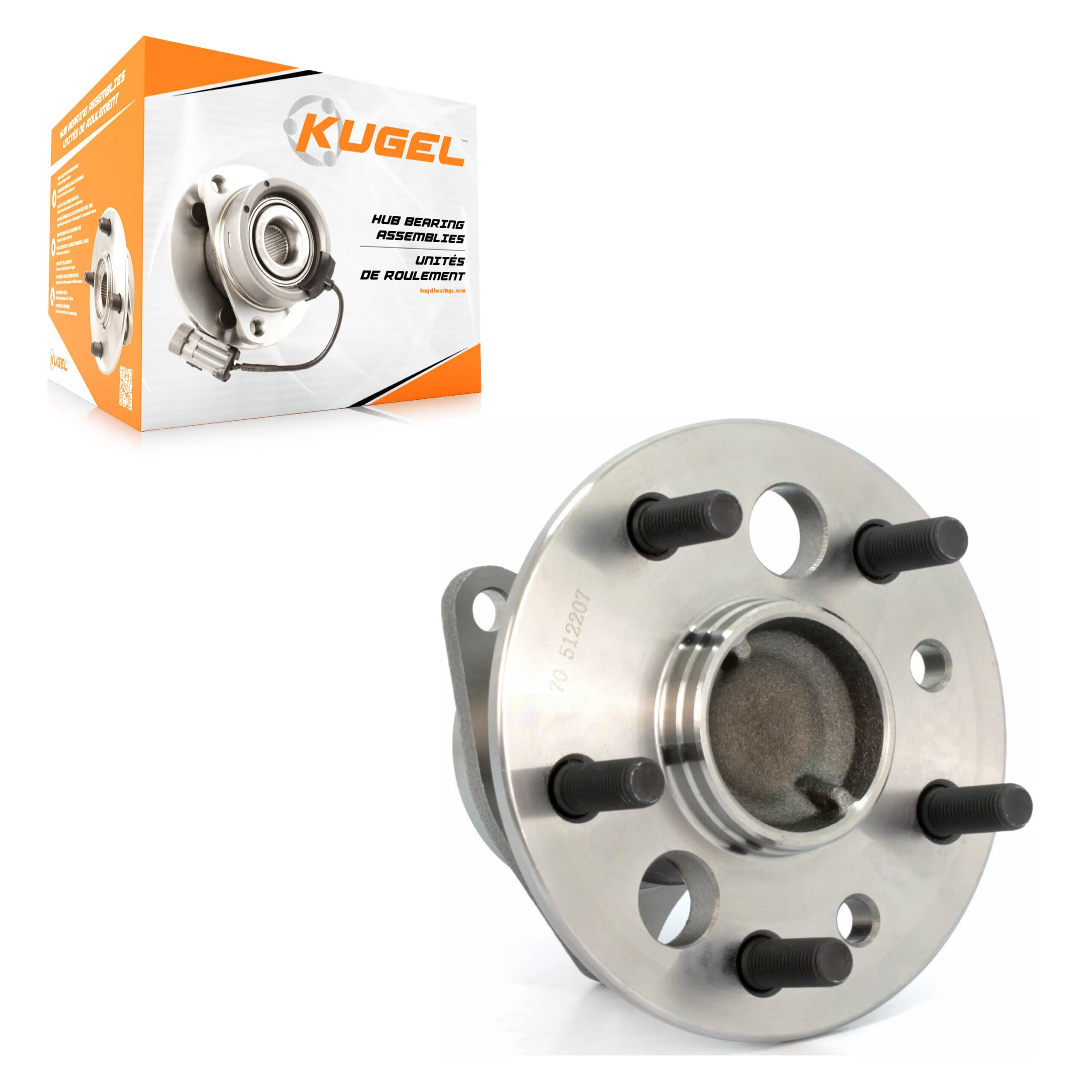 Kugel - 70-512207 - Rear Right Wheel Bearing and Hub Assembly
