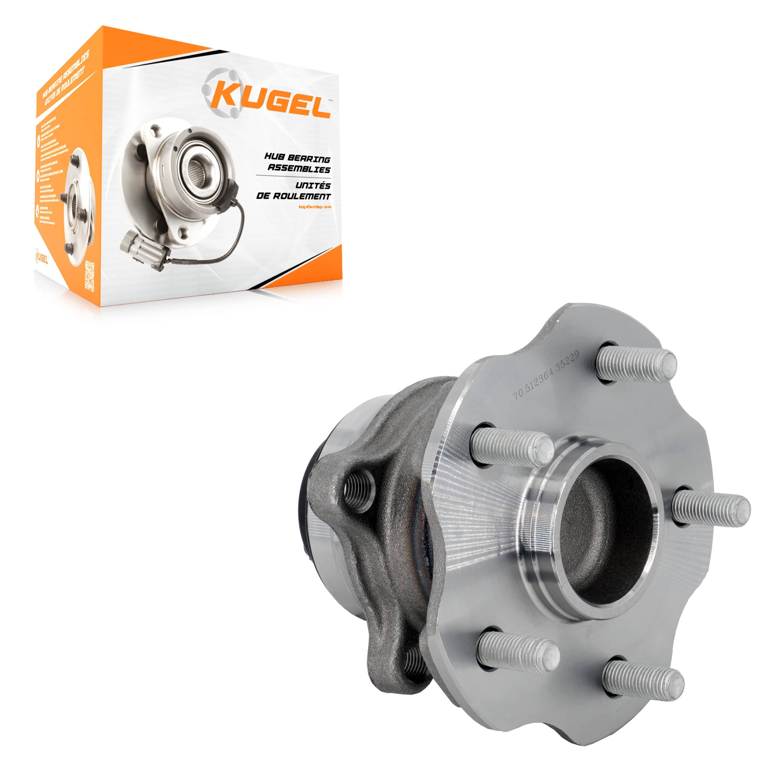 Kugel - 70-512364 - Rear Wheel Bearing and Hub Assembly
