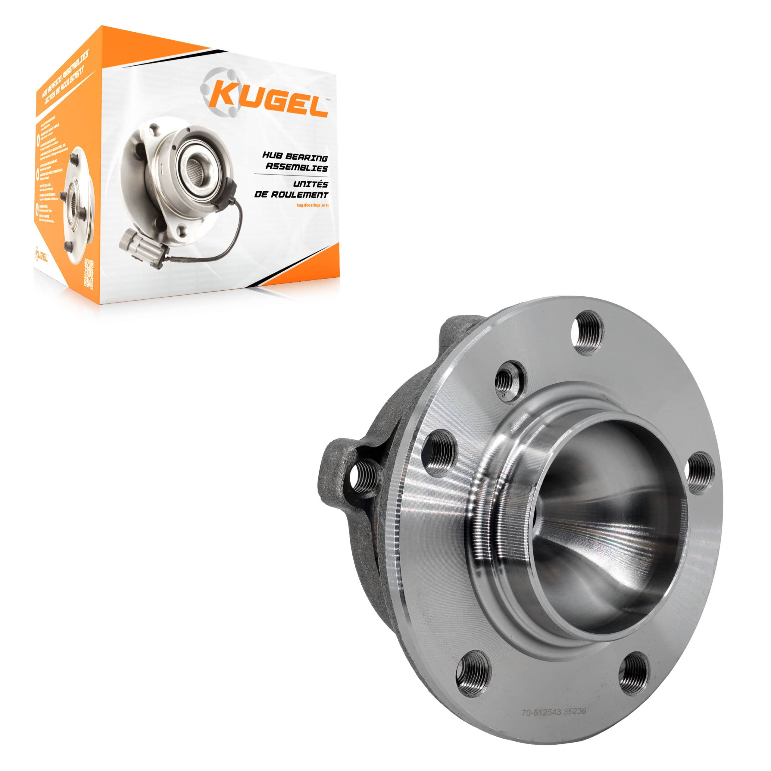 Kugel - 70-512543 - Rear Wheel Bearing and Hub Assembly