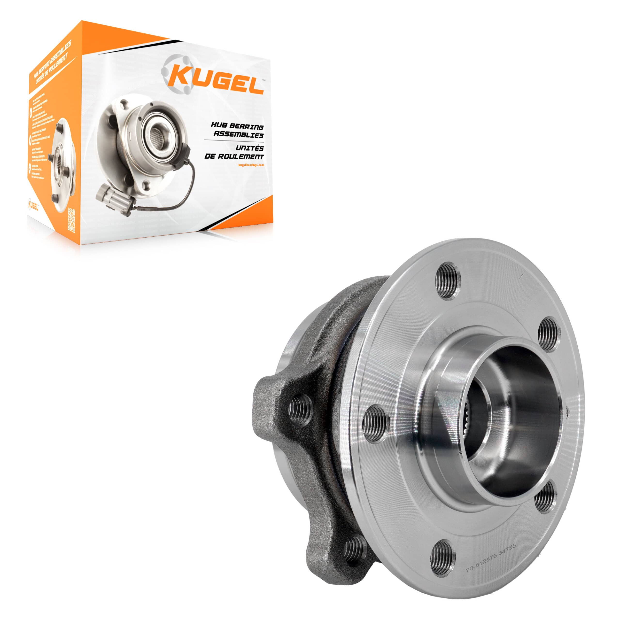 Kugel - 70-512576 - Front Wheel Bearing and Hub Assembly