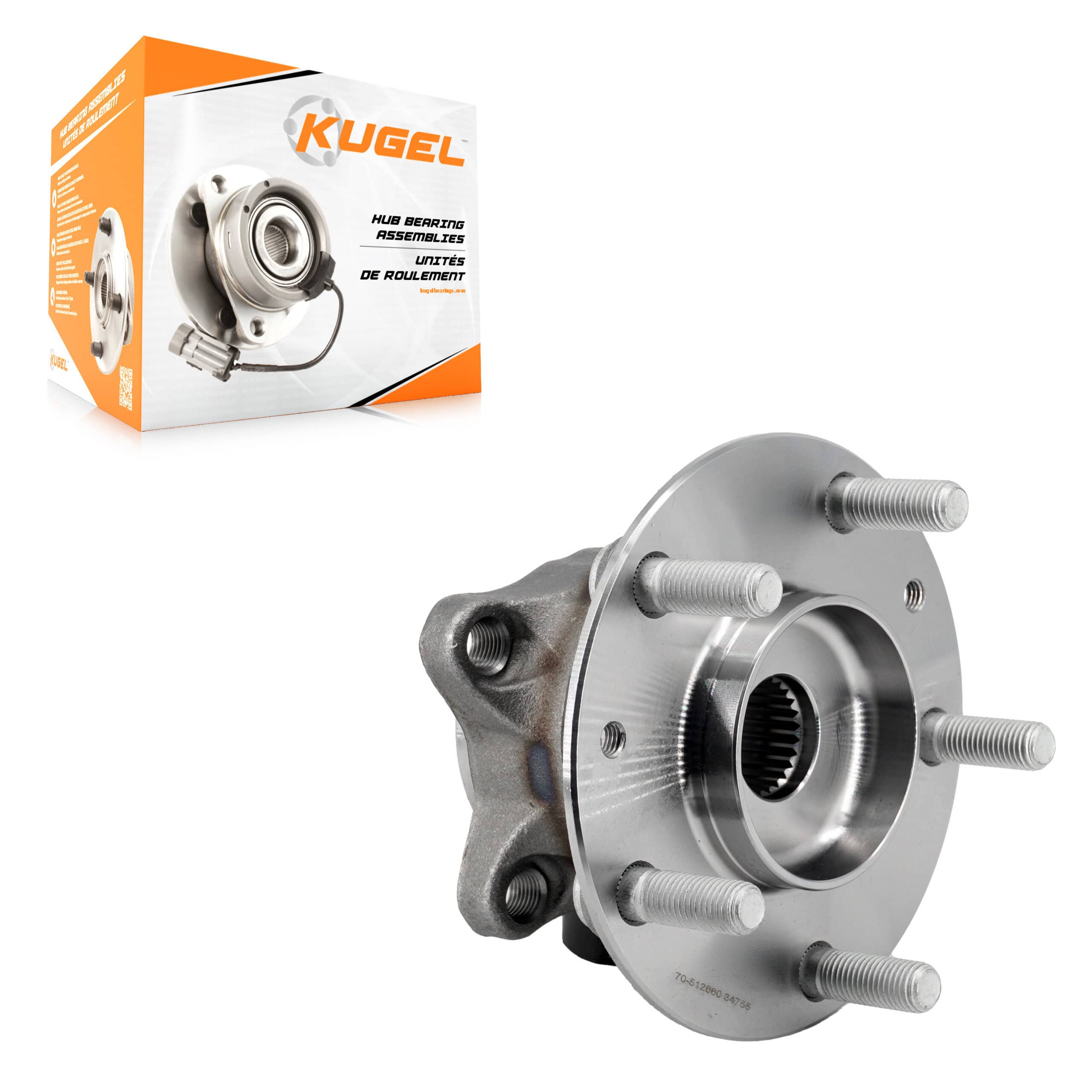 Kugel - 70-512660 - Rear Wheel Bearing and Hub Assembly