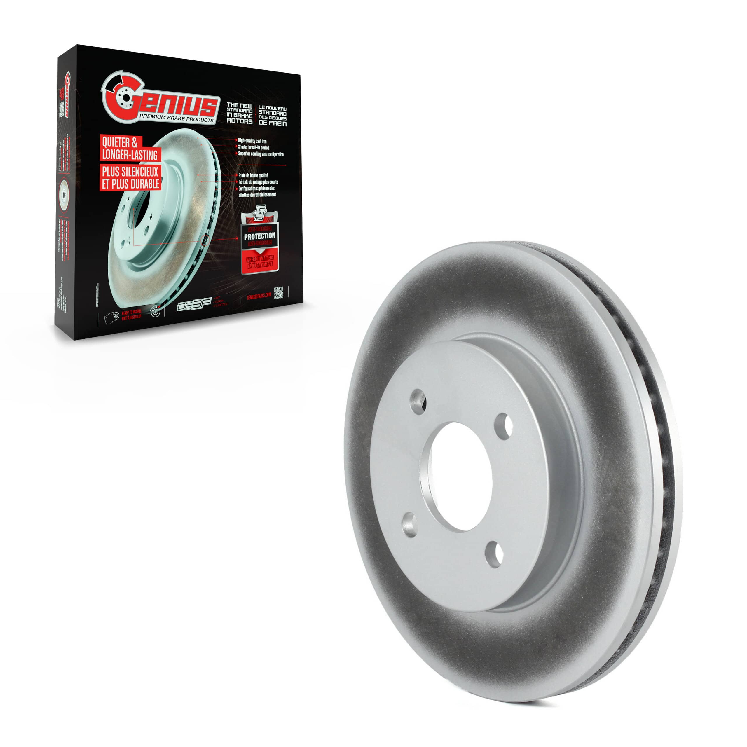 Genius - GCR-580137 - Front Disc Brake Rotor
