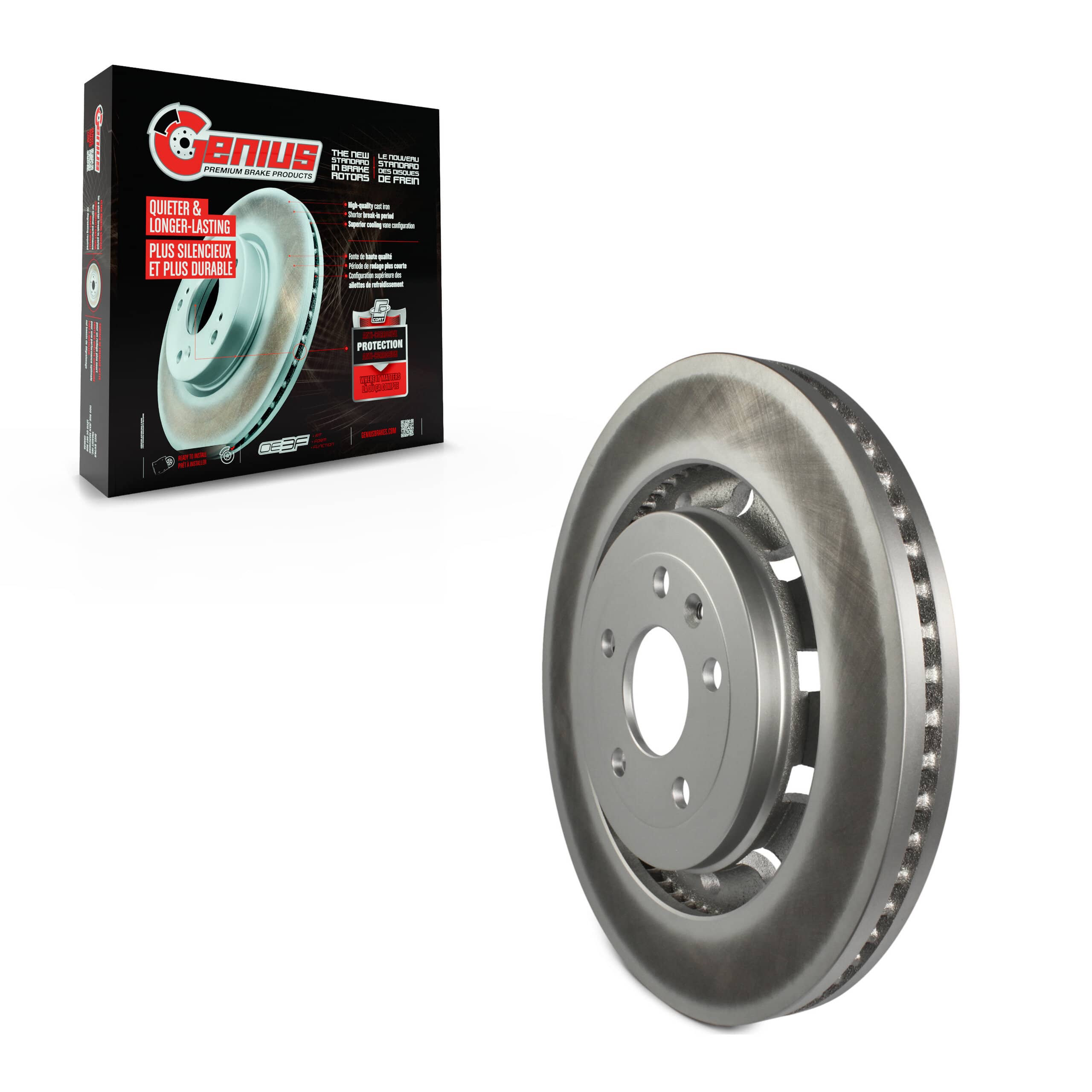 Genius - GCR-680982 - Front Disc Brake Rotor