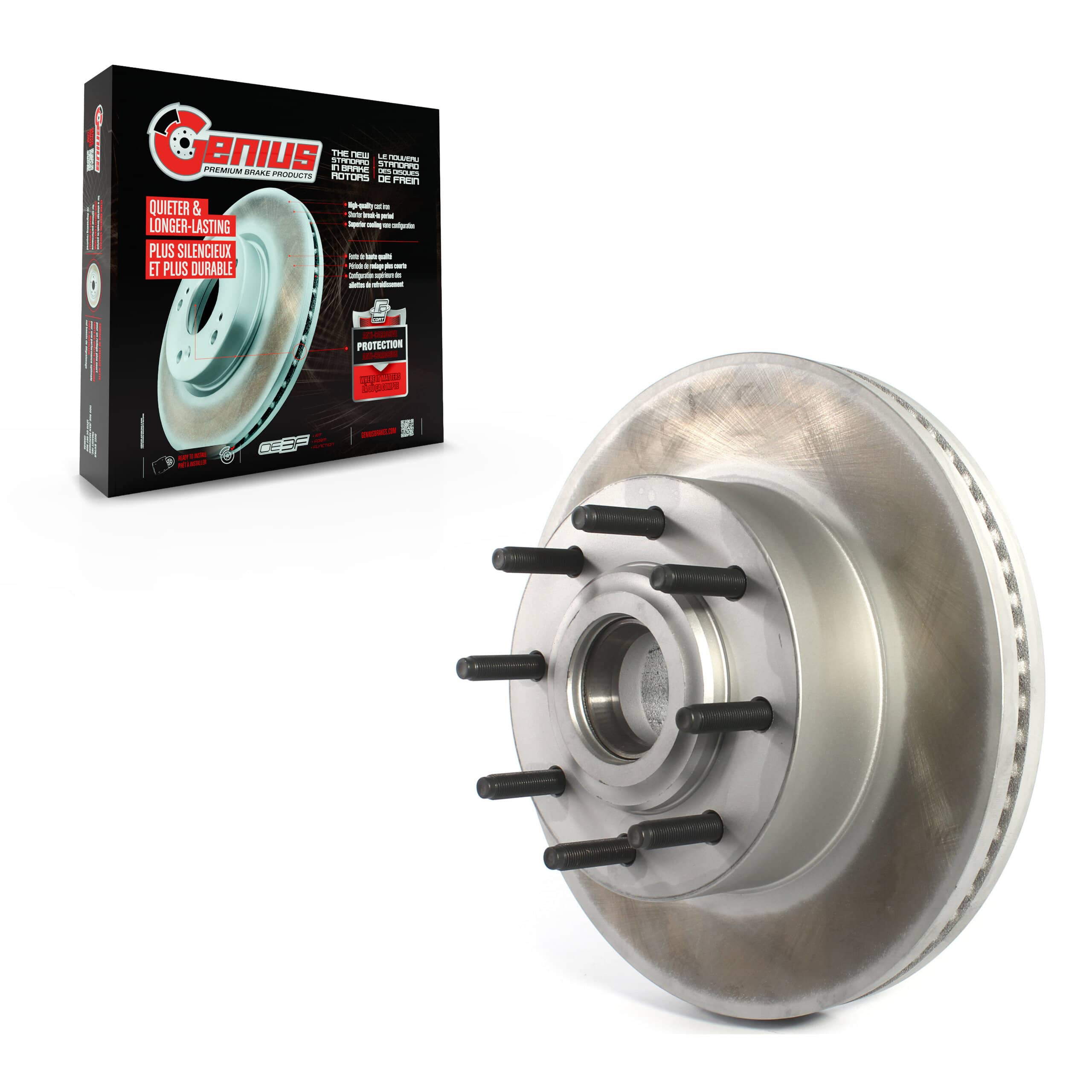 Genius - GCR-681778 - Front Disc Brake Rotor and Hub Assembly