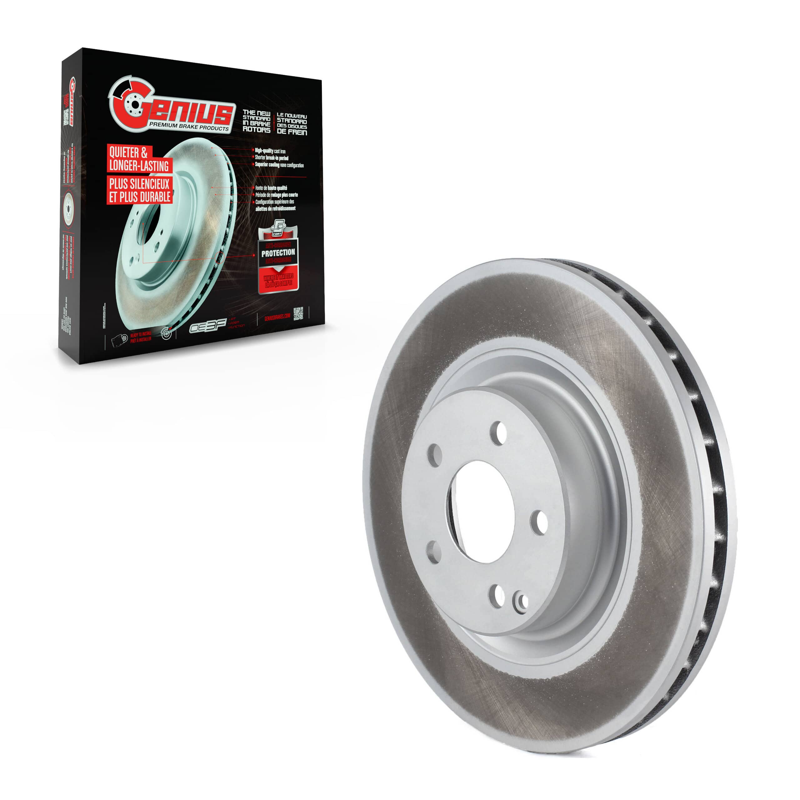 Genius - GCR-980537 - Front Disc Brake Rotor