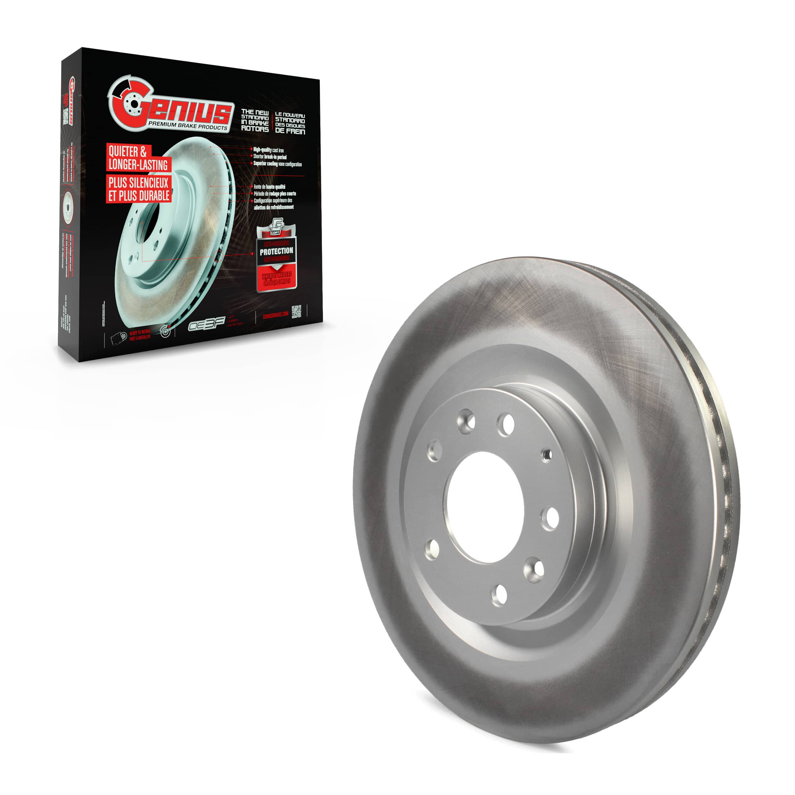 Genius - GCR-980580 - Front Disc Brake Rotor