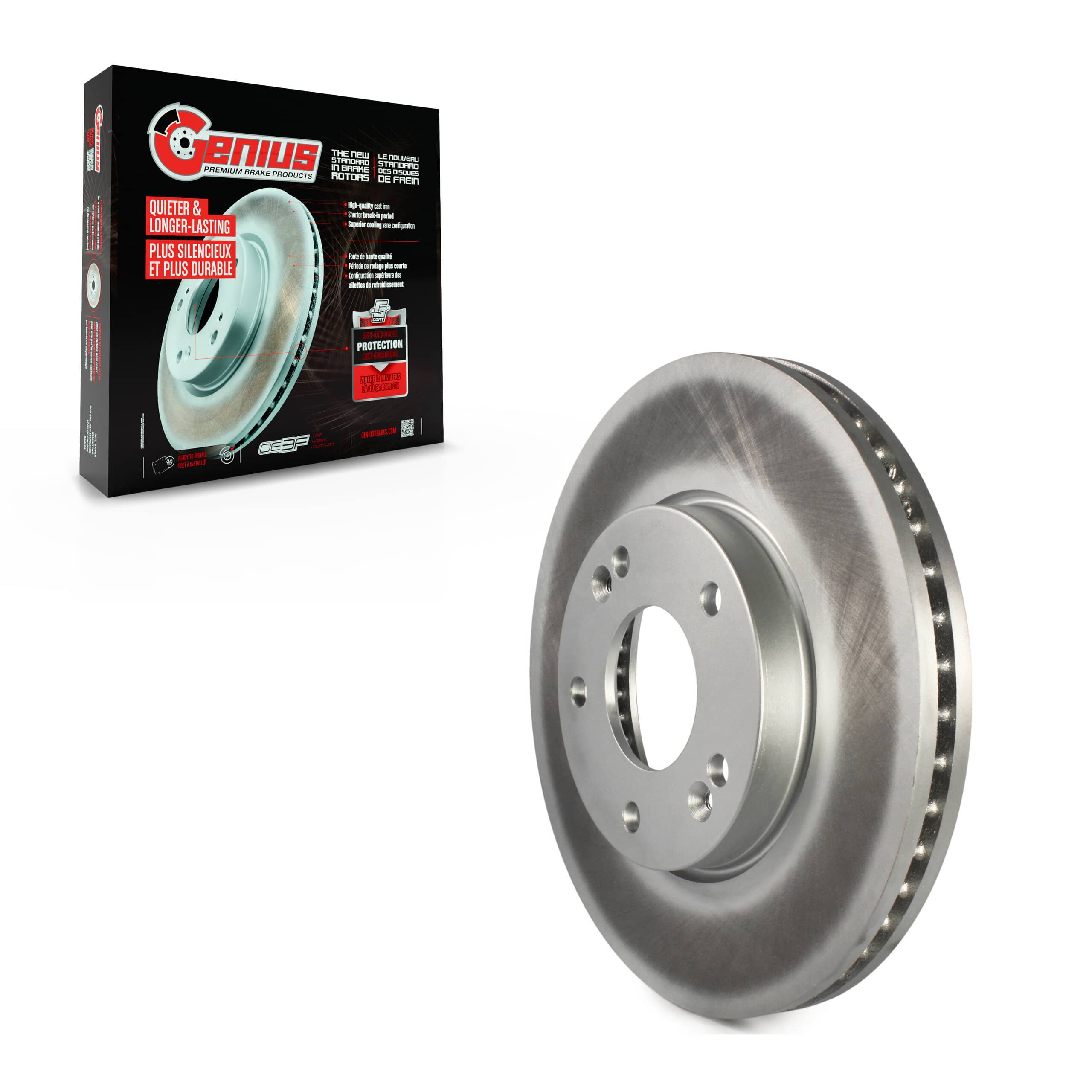 Genius - GCR-980598 - Front Disc Brake Rotor