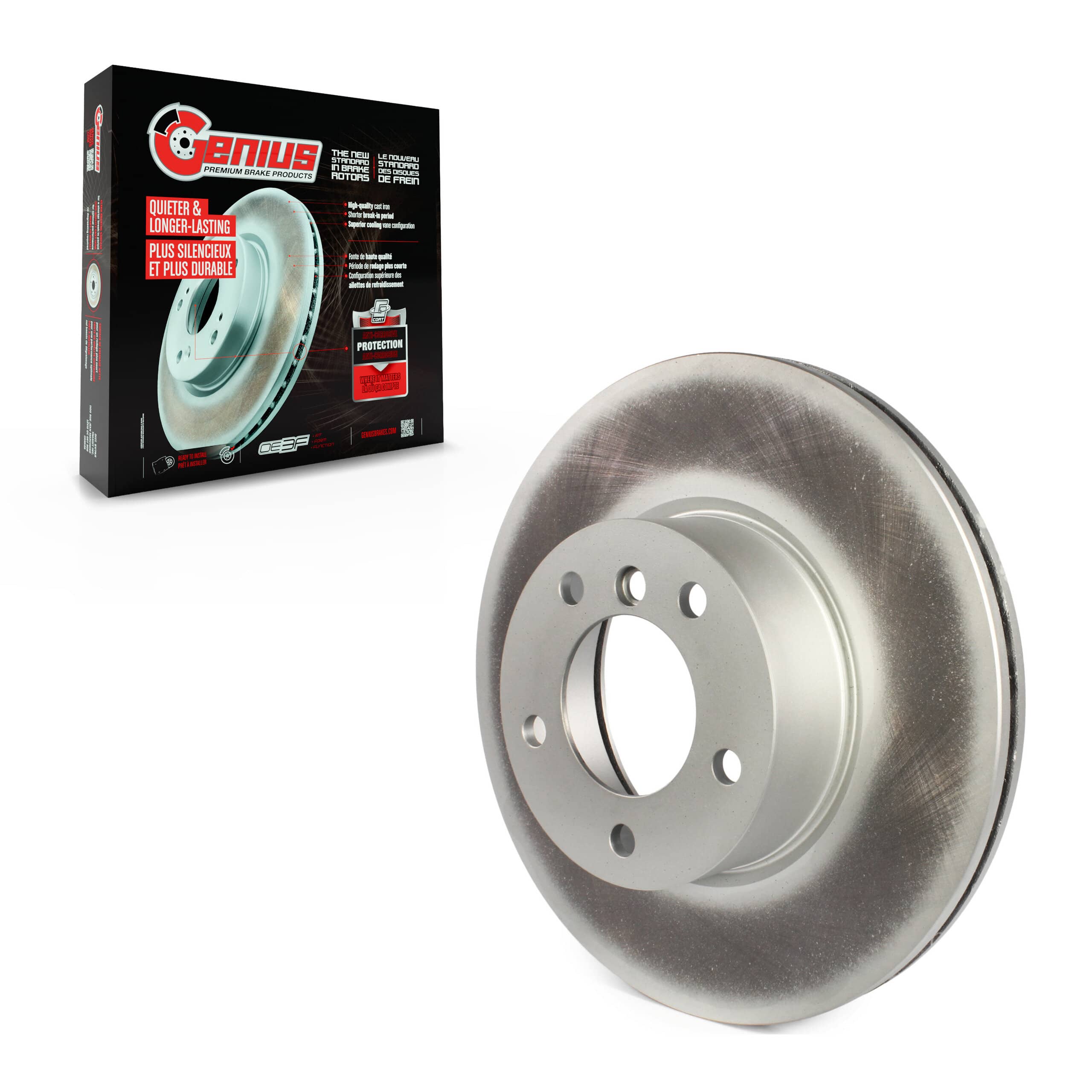 Genius - GCR-980654 - Front Disc Brake Rotor