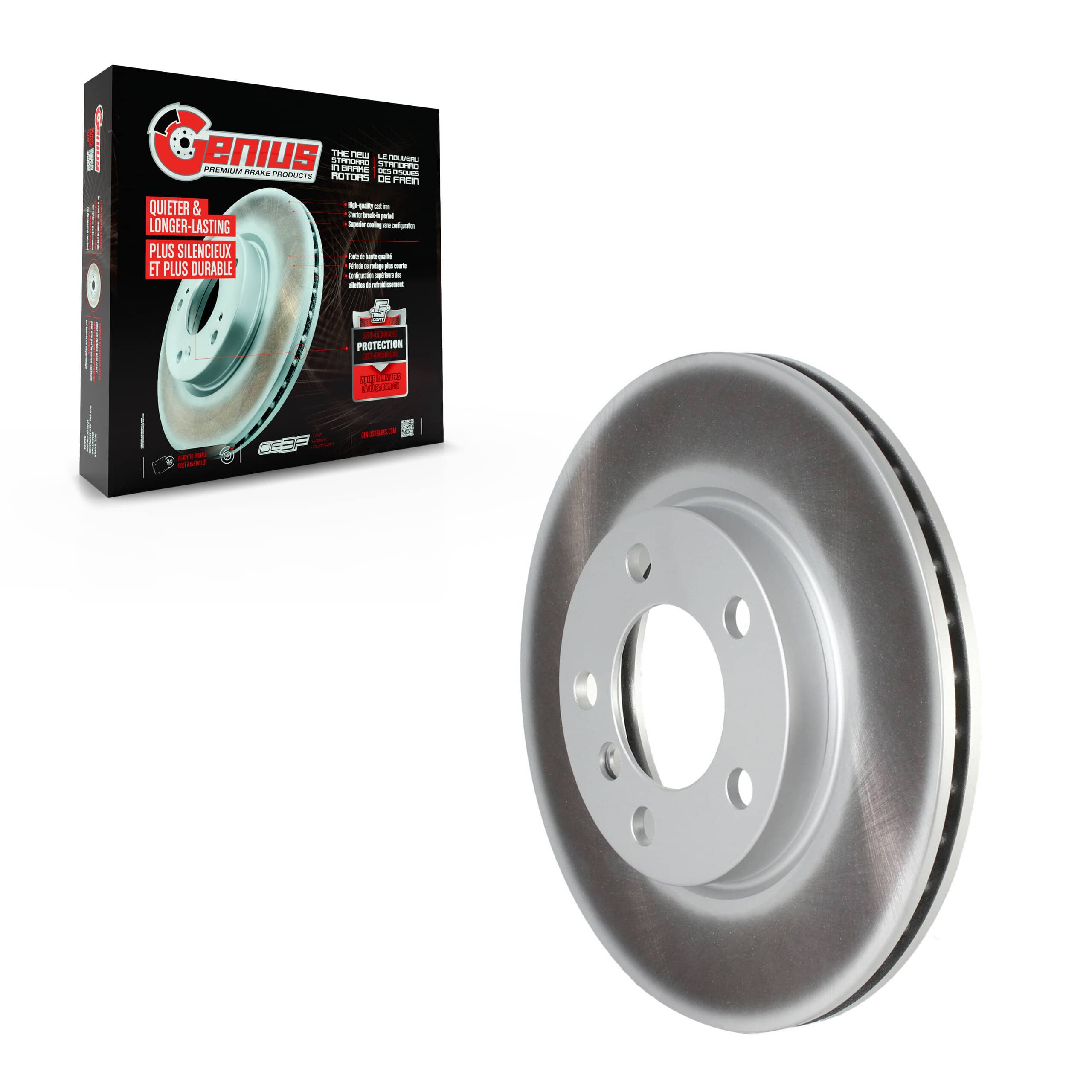 Genius - GCR-980968 - Front Disc Brake Rotor