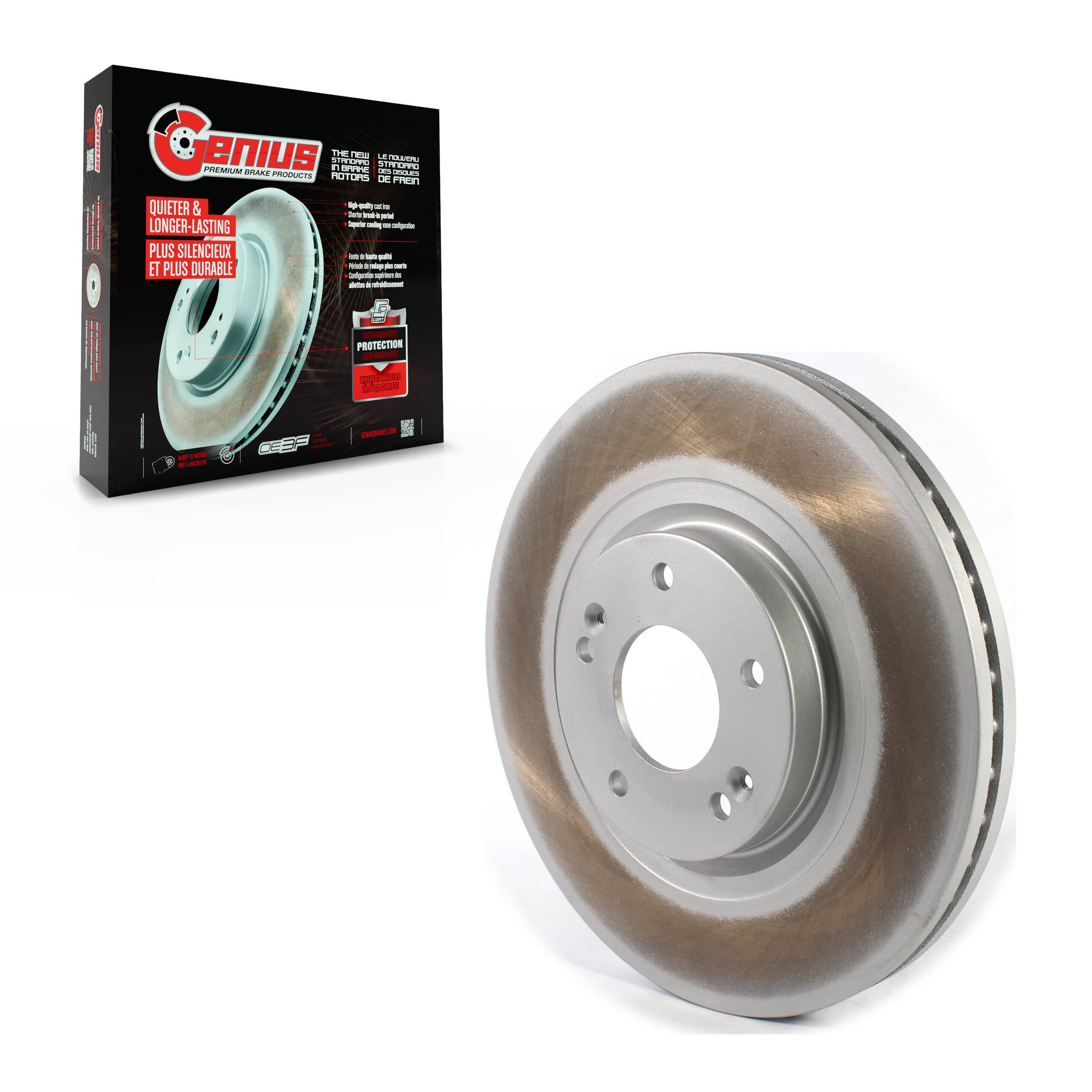 Genius - GCR-982097 - Front Disc Brake Rotor