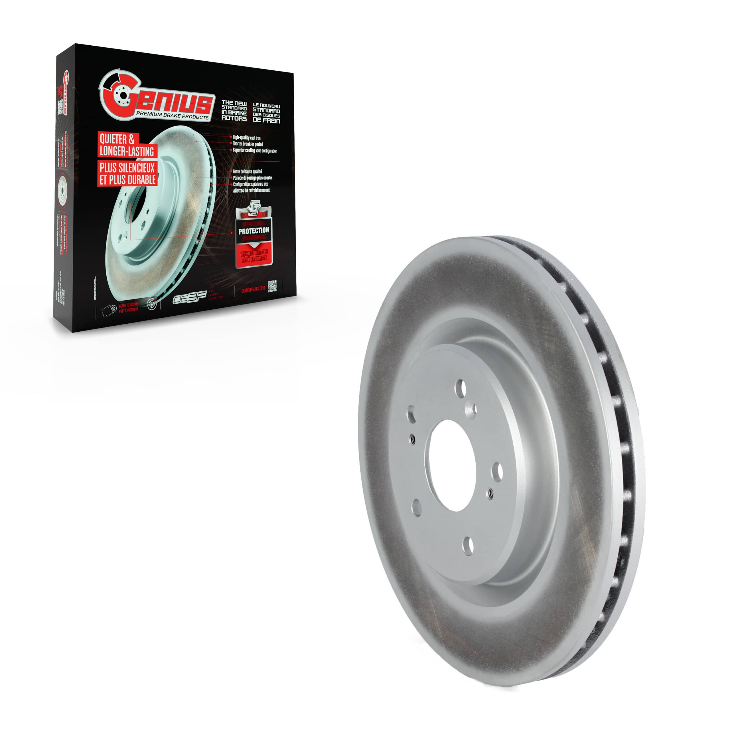 Genius - GCR-982435 - Front Disc Brake Rotor
