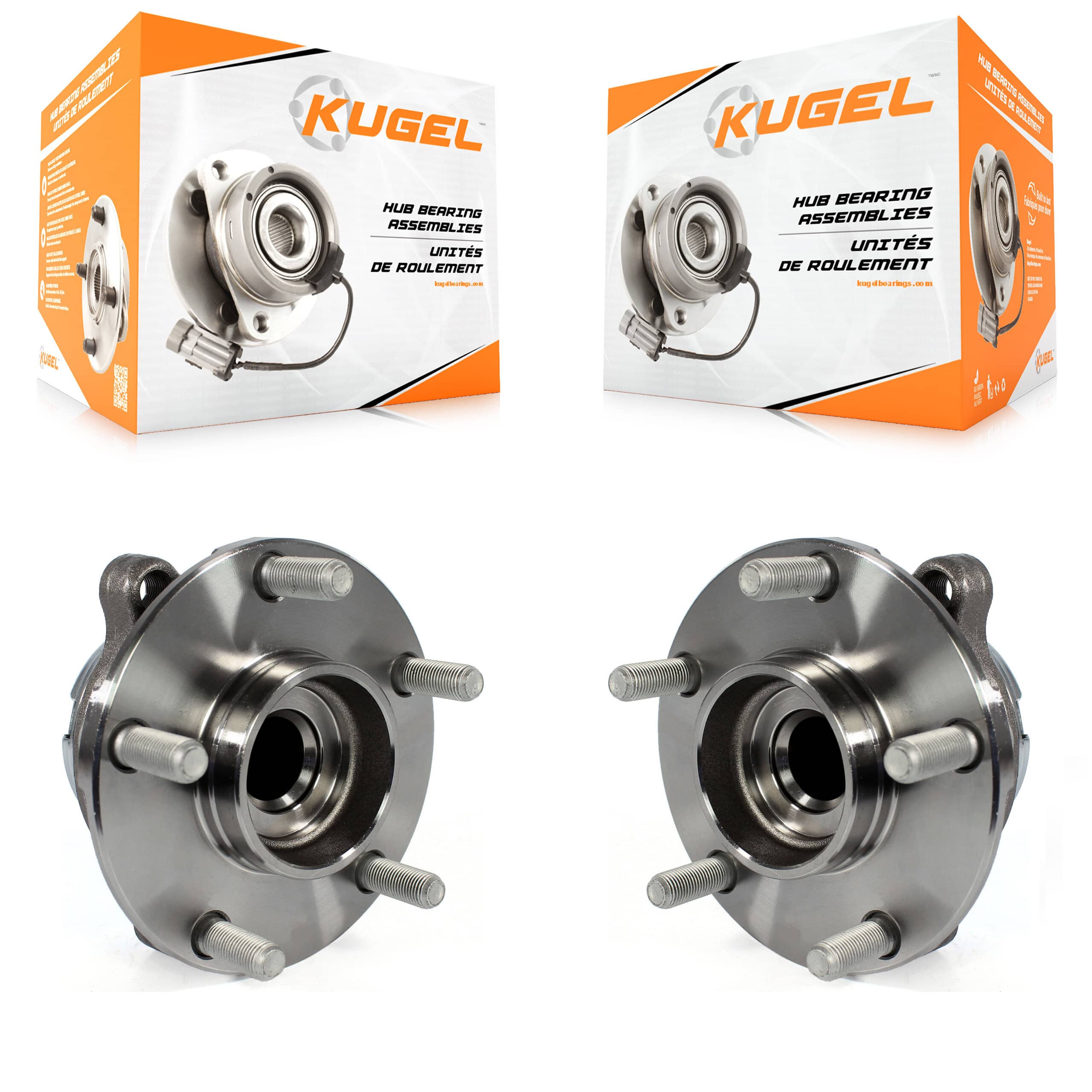 Kugel - K70-100357 - Front Wheel Bearing and Hub Assembly Kits