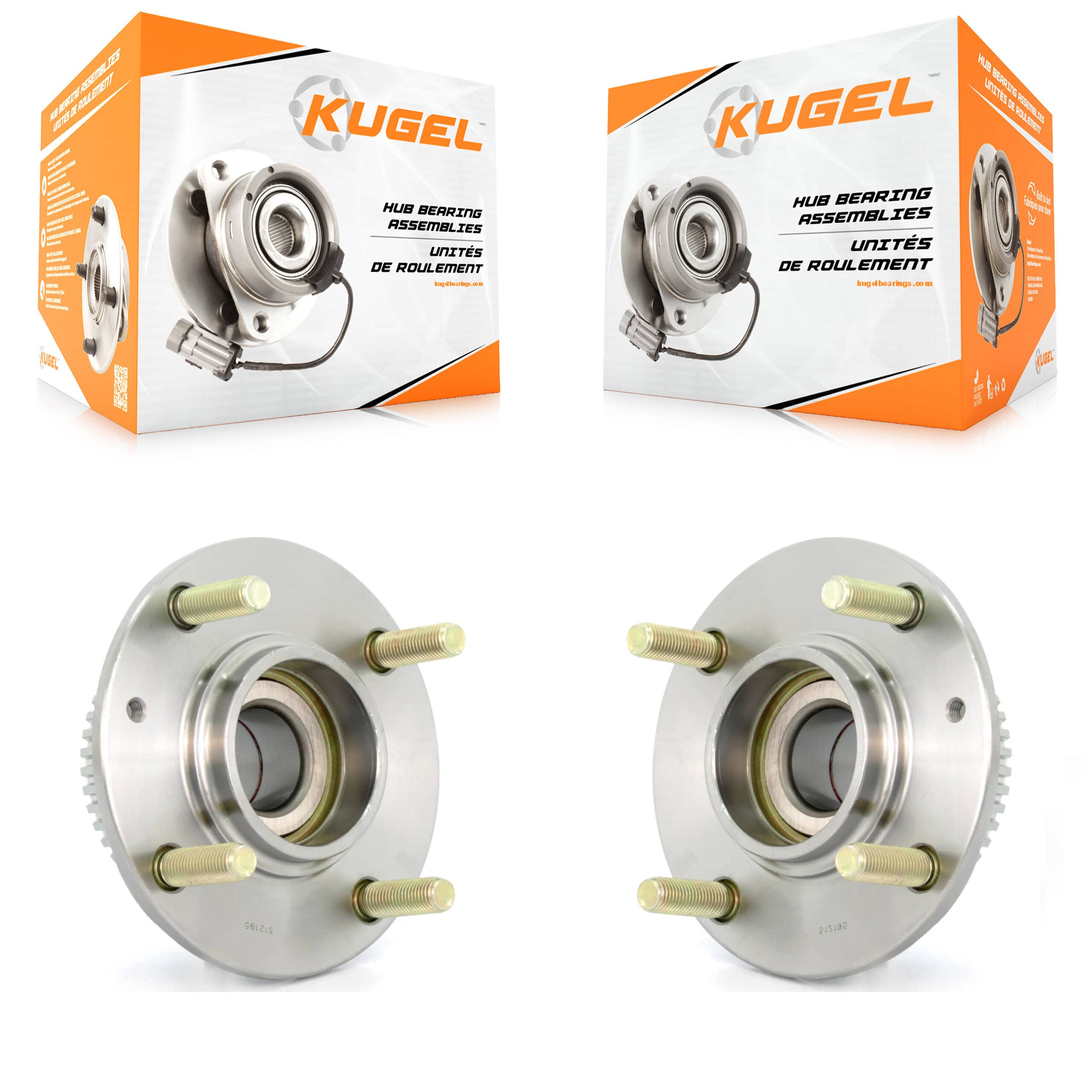 Kugel - K70-100597 - Rear Wheel Bearing and Hub Assembly Kits