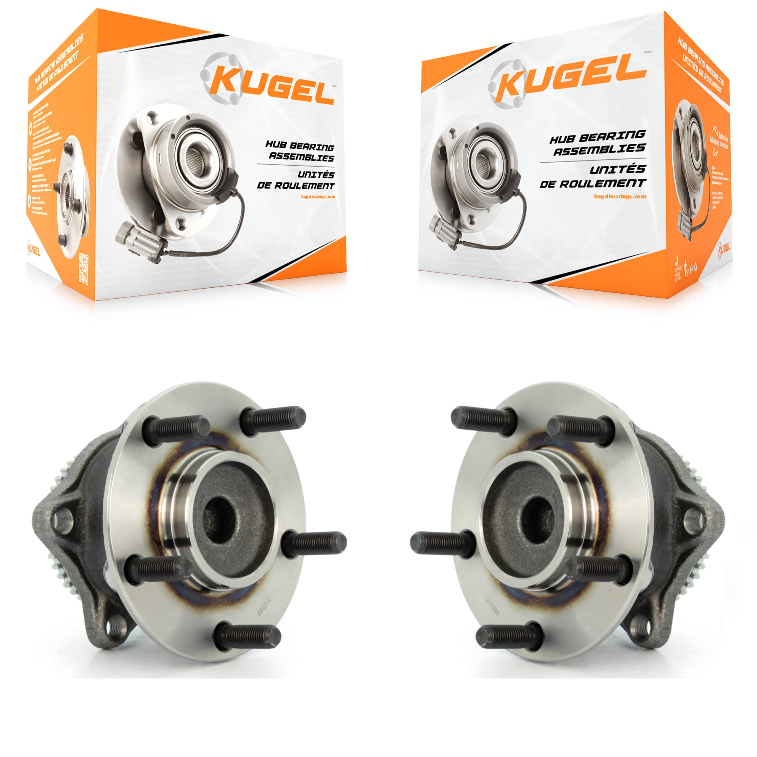 Kugel - K70-100637 - Rear Wheel Bearing and Hub Assembly Kits