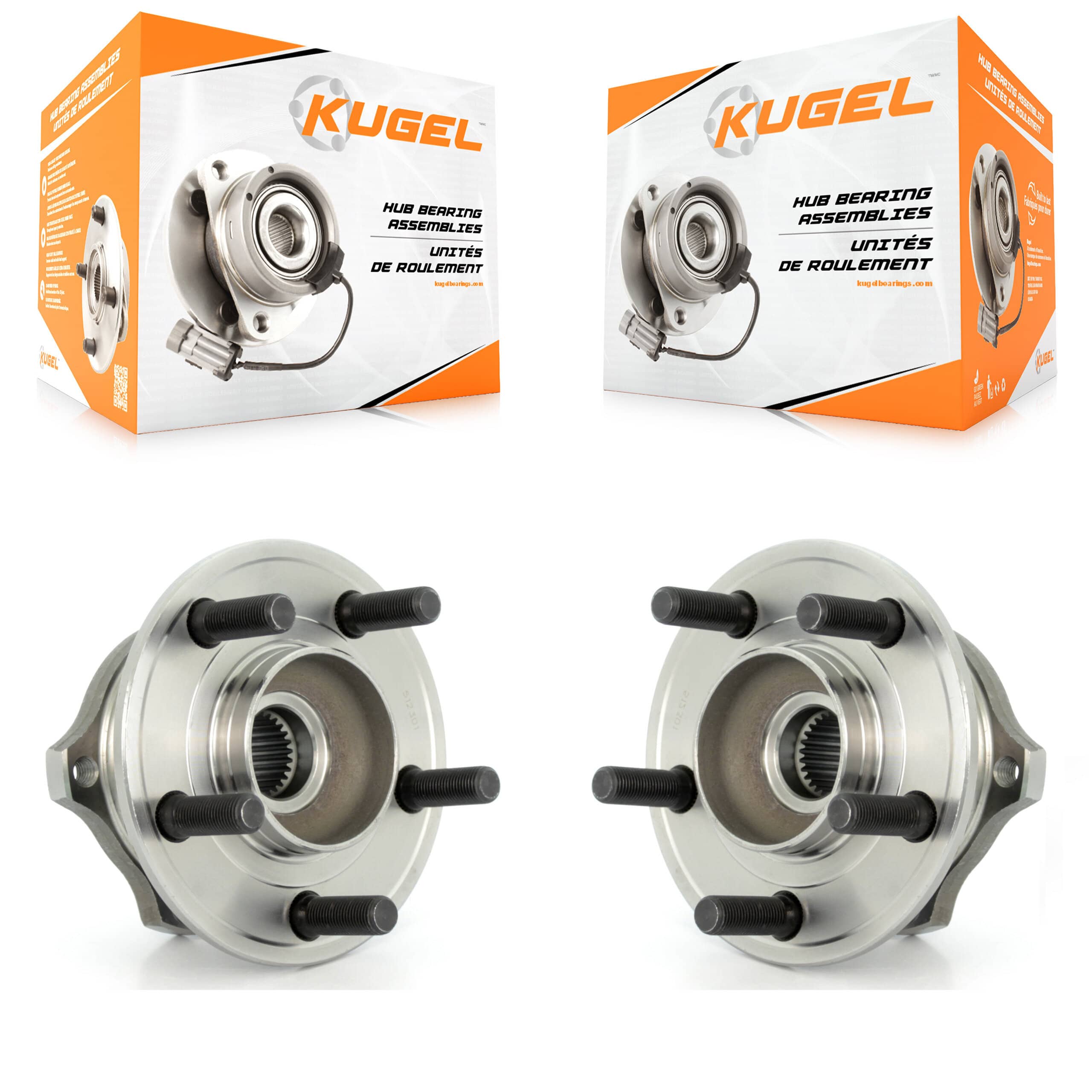 Kugel - K70-100643 - Rear Wheel Bearing and Hub Assembly Kits