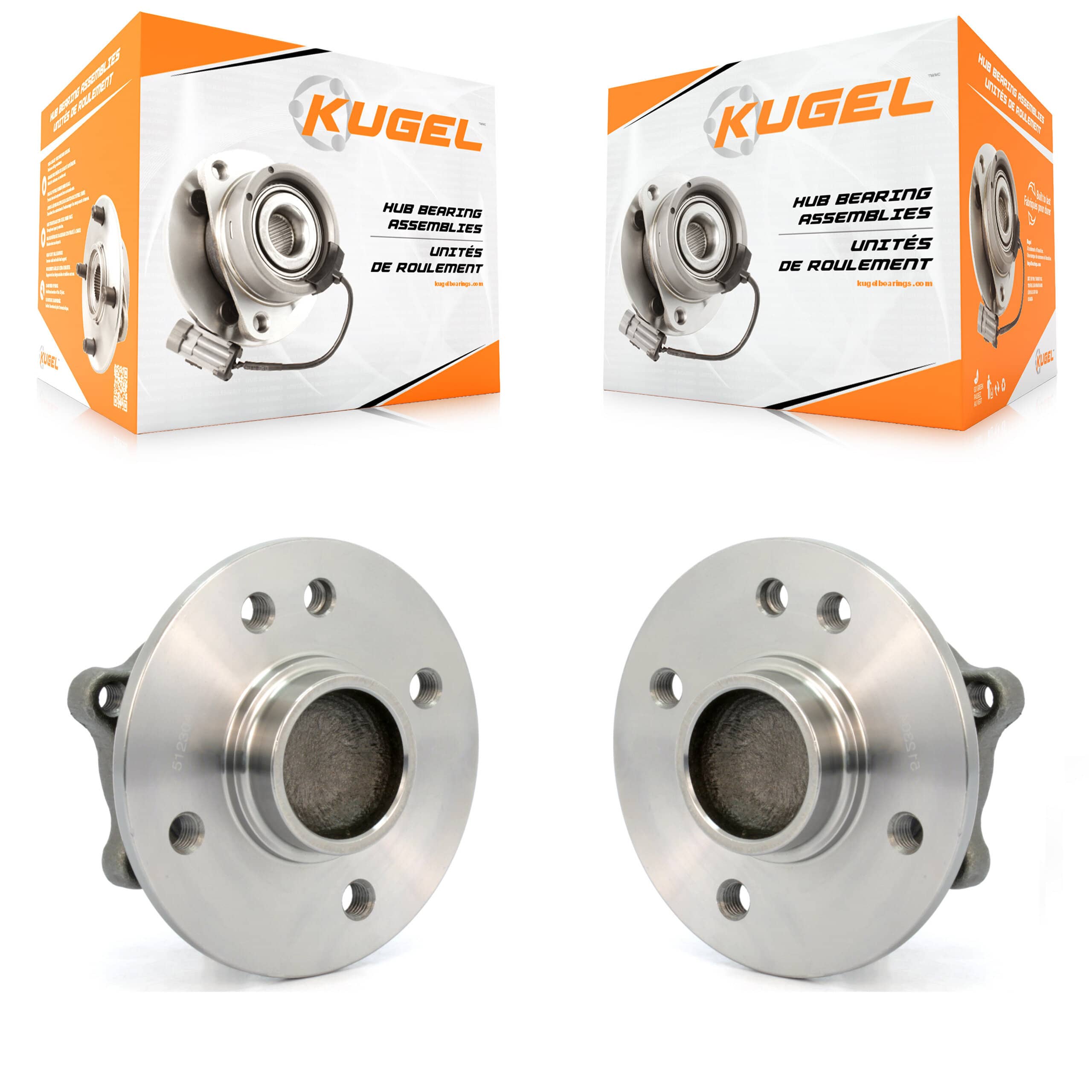 Kugel - K70-100646 - Rear Wheel Bearing and Hub Assembly Kits