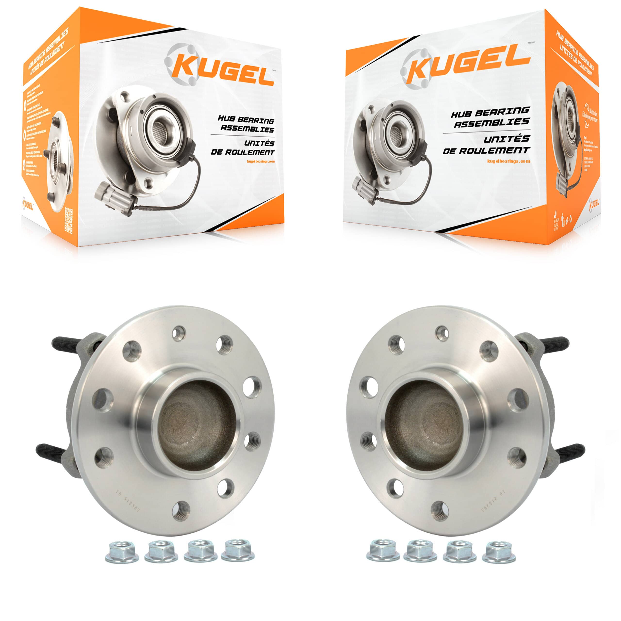 Kugel - K70-100649 - Rear Wheel Bearing and Hub Assembly Kits