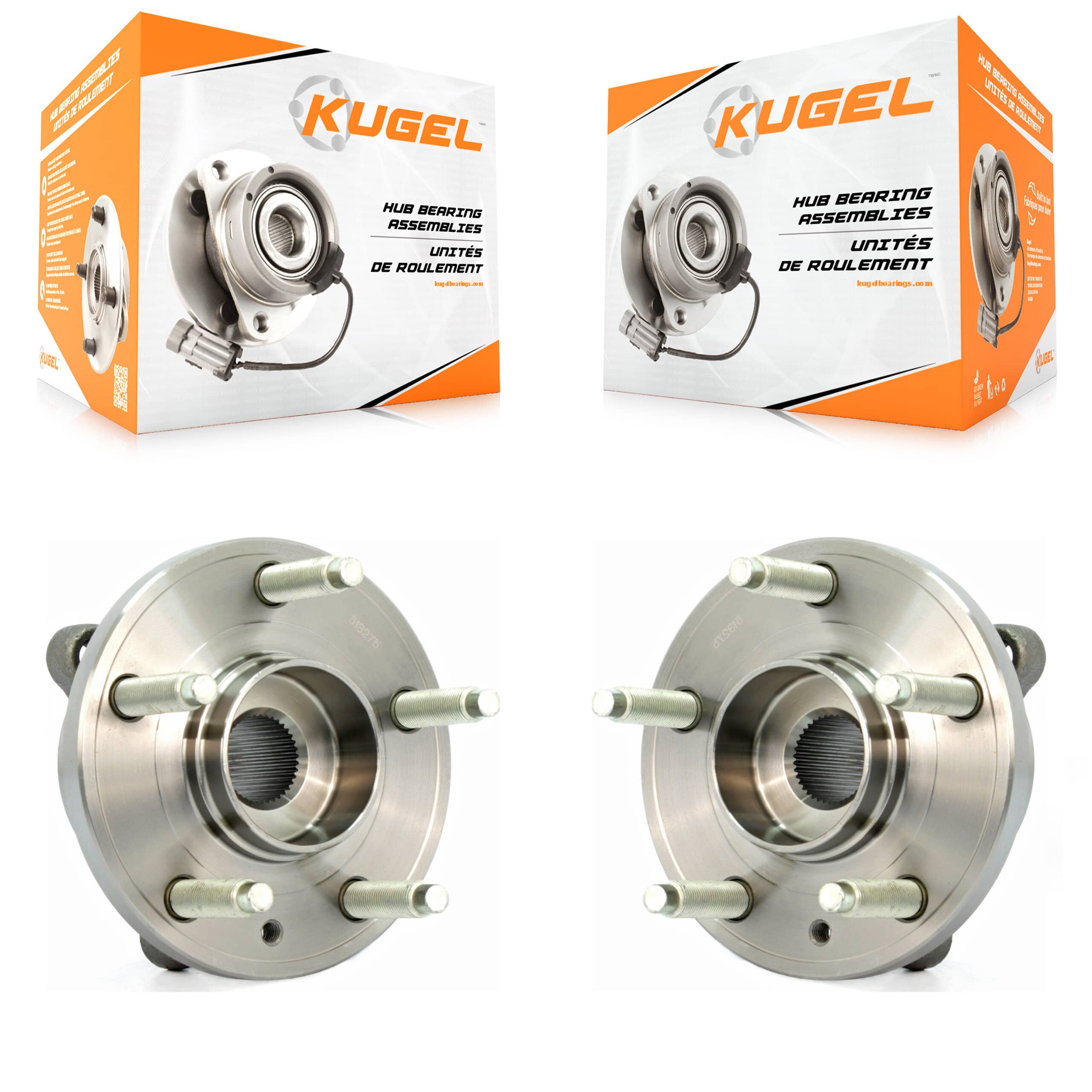 Kugel - K70-100775 - Rear Wheel Bearing and Hub Assembly Kits