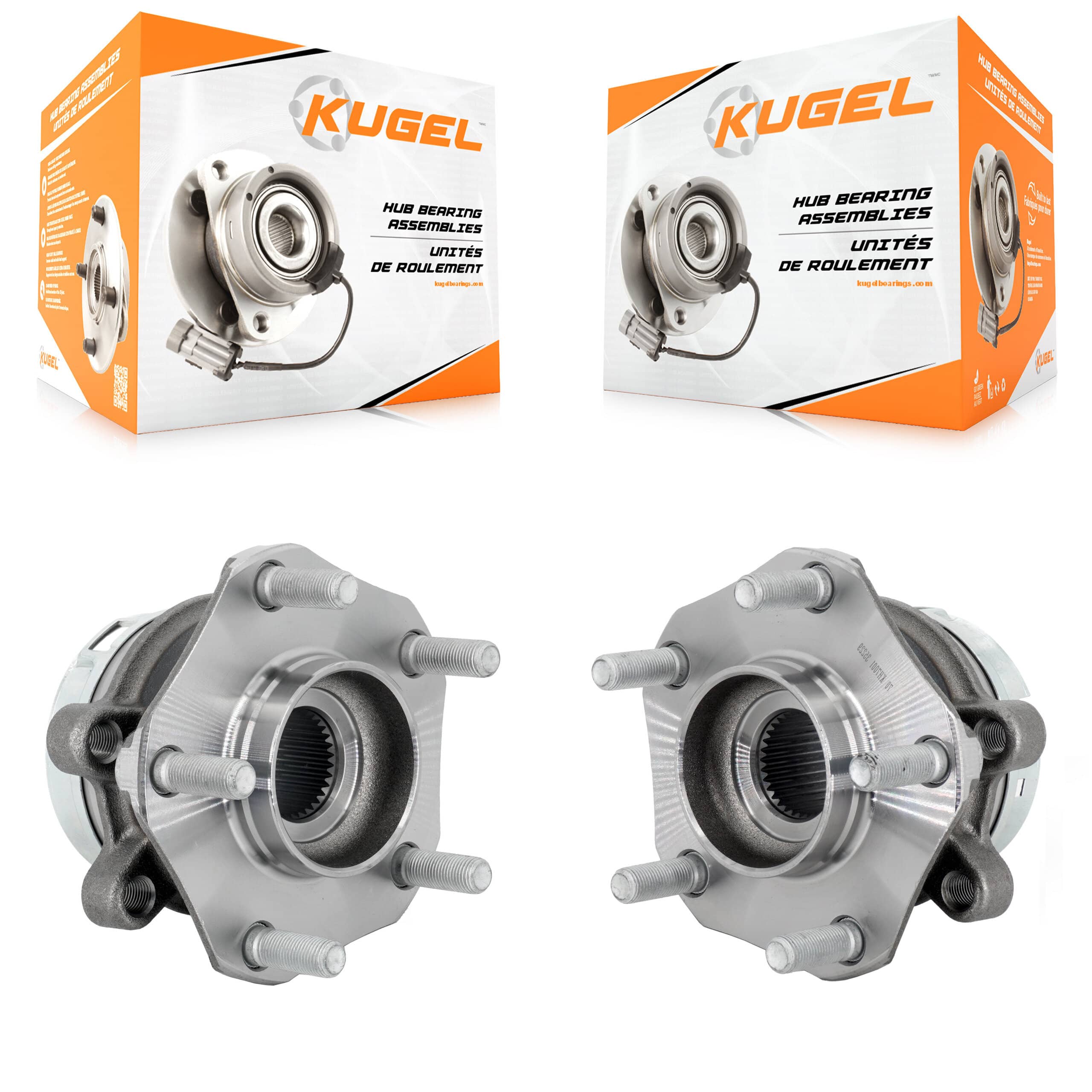 Kugel - K70-102059 - Front Wheel Bearing and Hub Assembly Kits