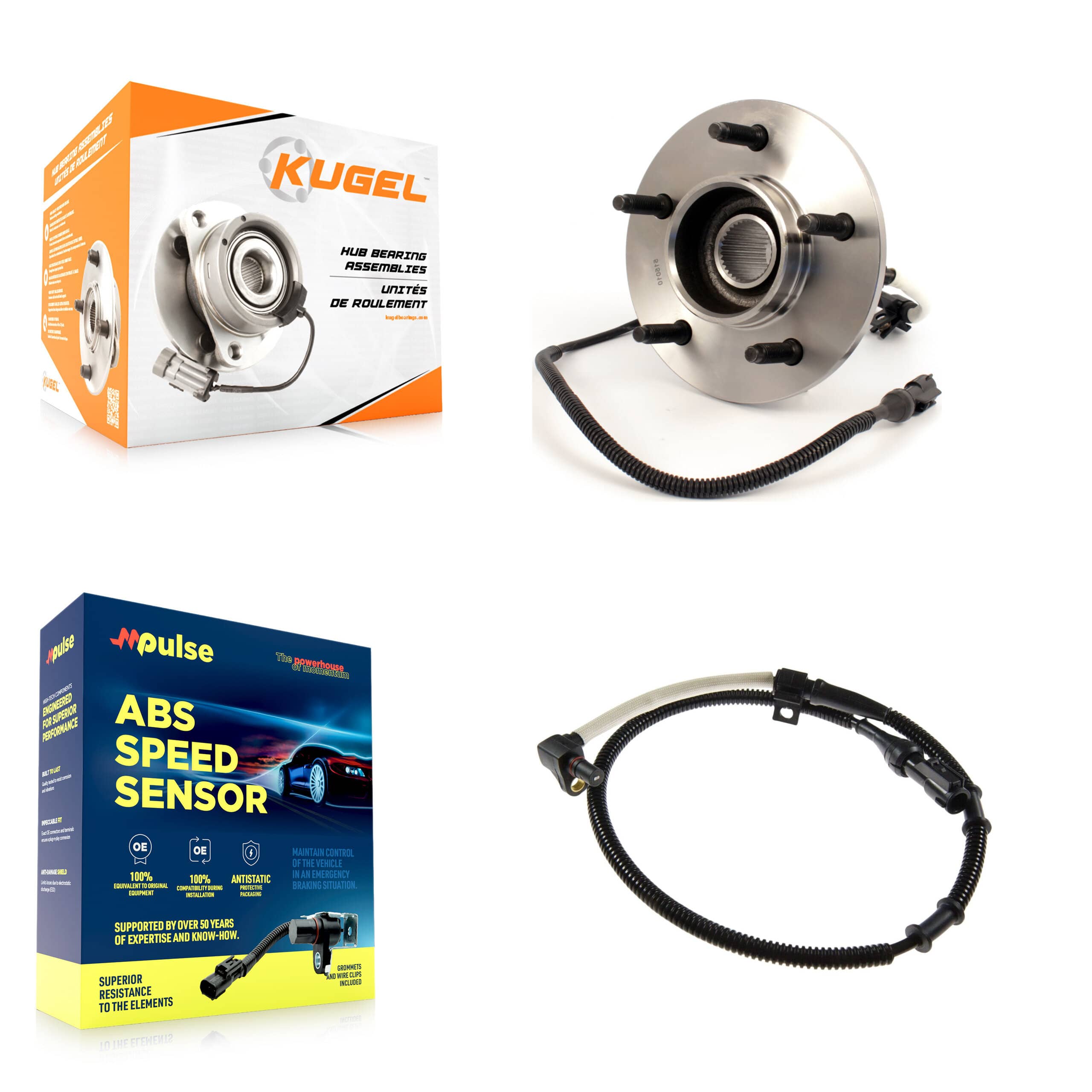 Kugel - K7S-100128 - Front Wheel Bearing and Hub Assembly Kits