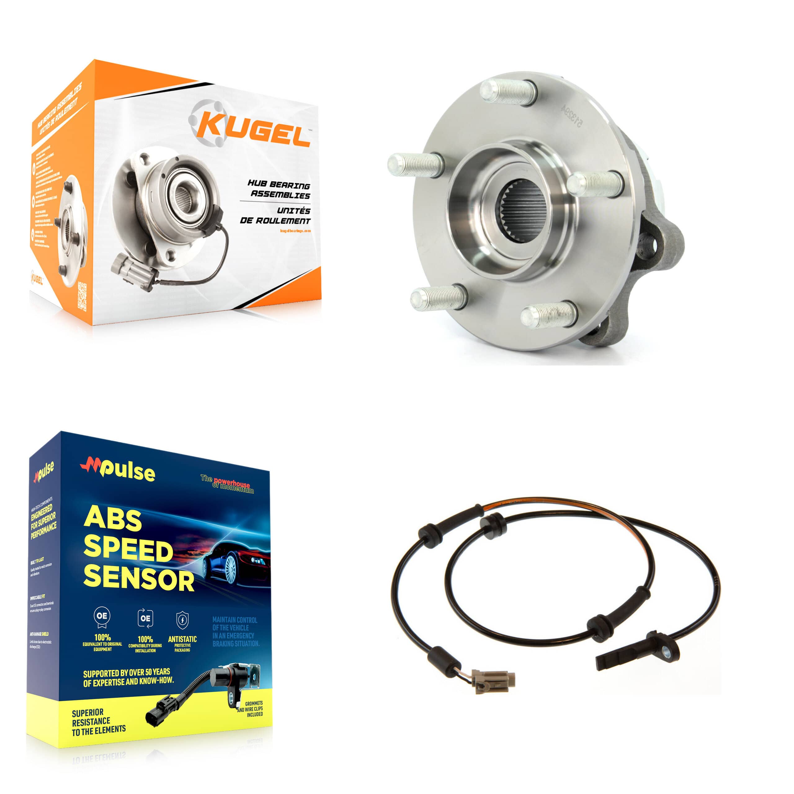 Kugel - K7S-100182 - Front Wheel Bearing and Hub Assembly Kits