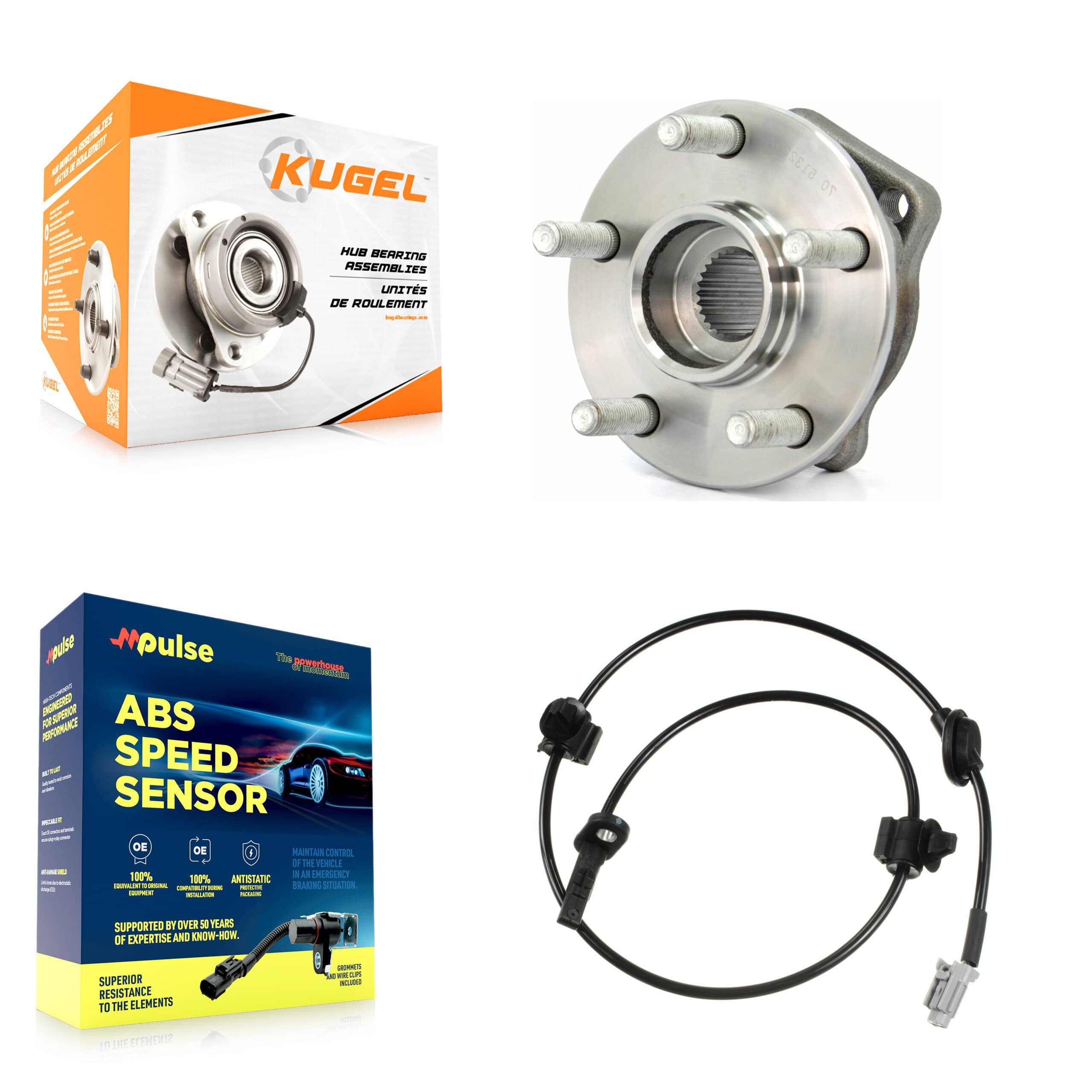 Kugel - K7S-100229 - Front Wheel Bearing and Hub Assembly Kits