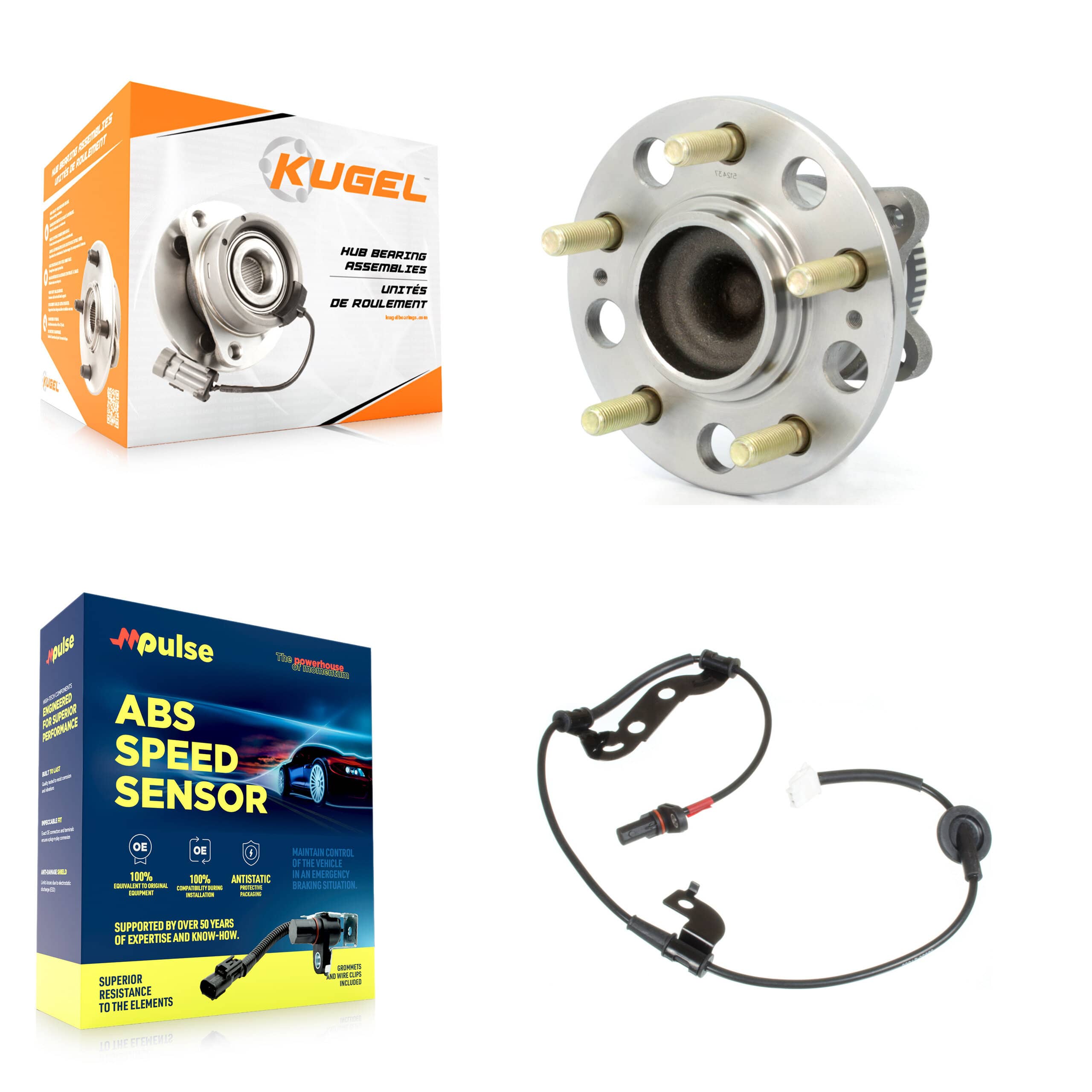 Kugel - K7S-100346 - Rear Wheel Bearing and Hub Assembly Kits