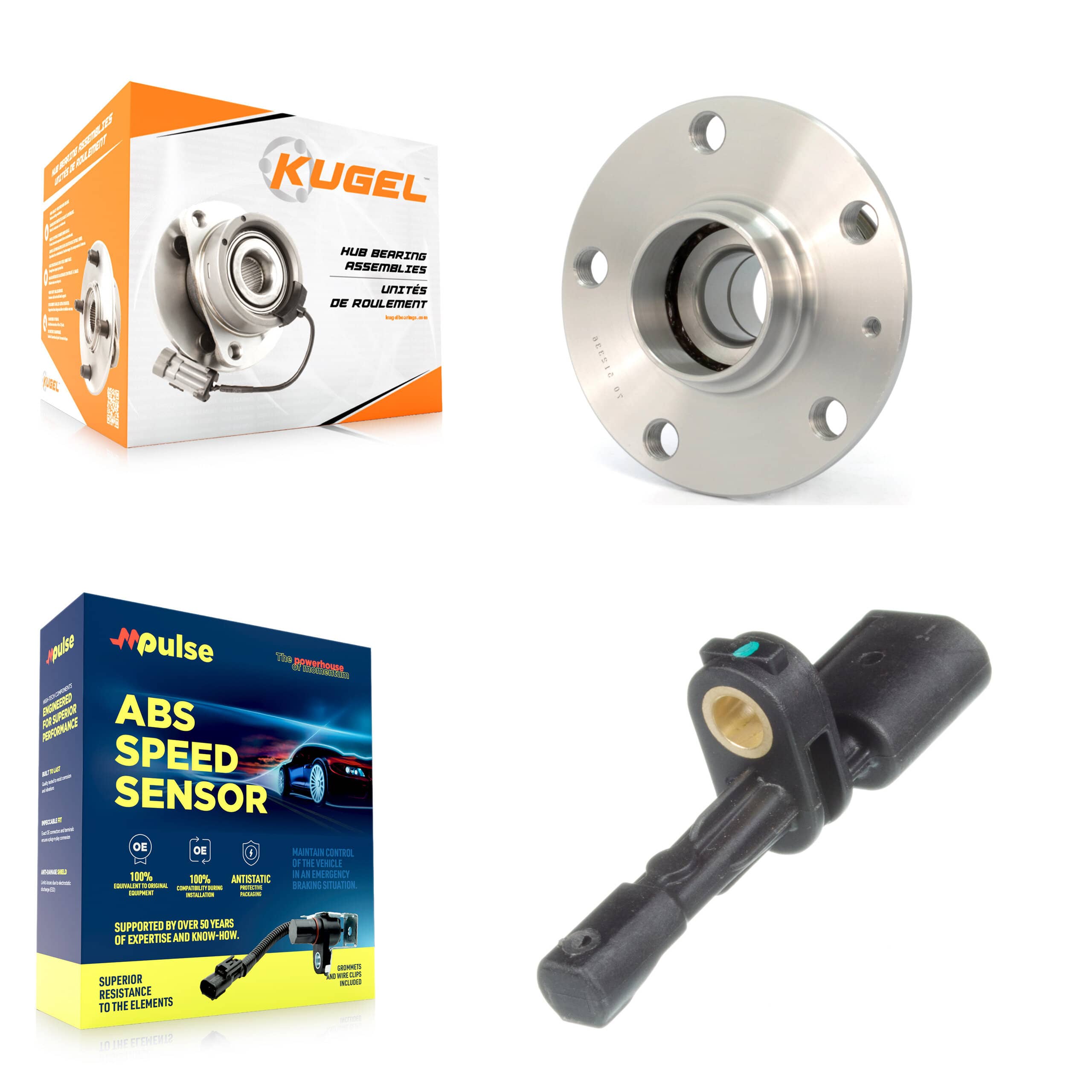 Kugel - K7S-100350 - Rear Wheel Bearing and Hub Assembly Kits