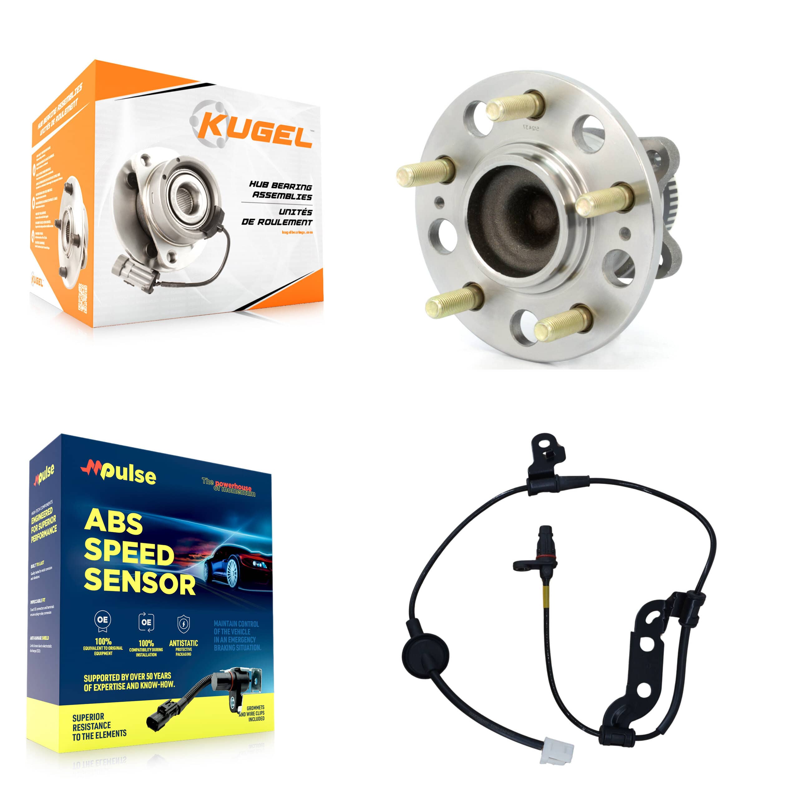 Kugel - K7S-100383 - Rear Wheel Bearing and Hub Assembly Kits
