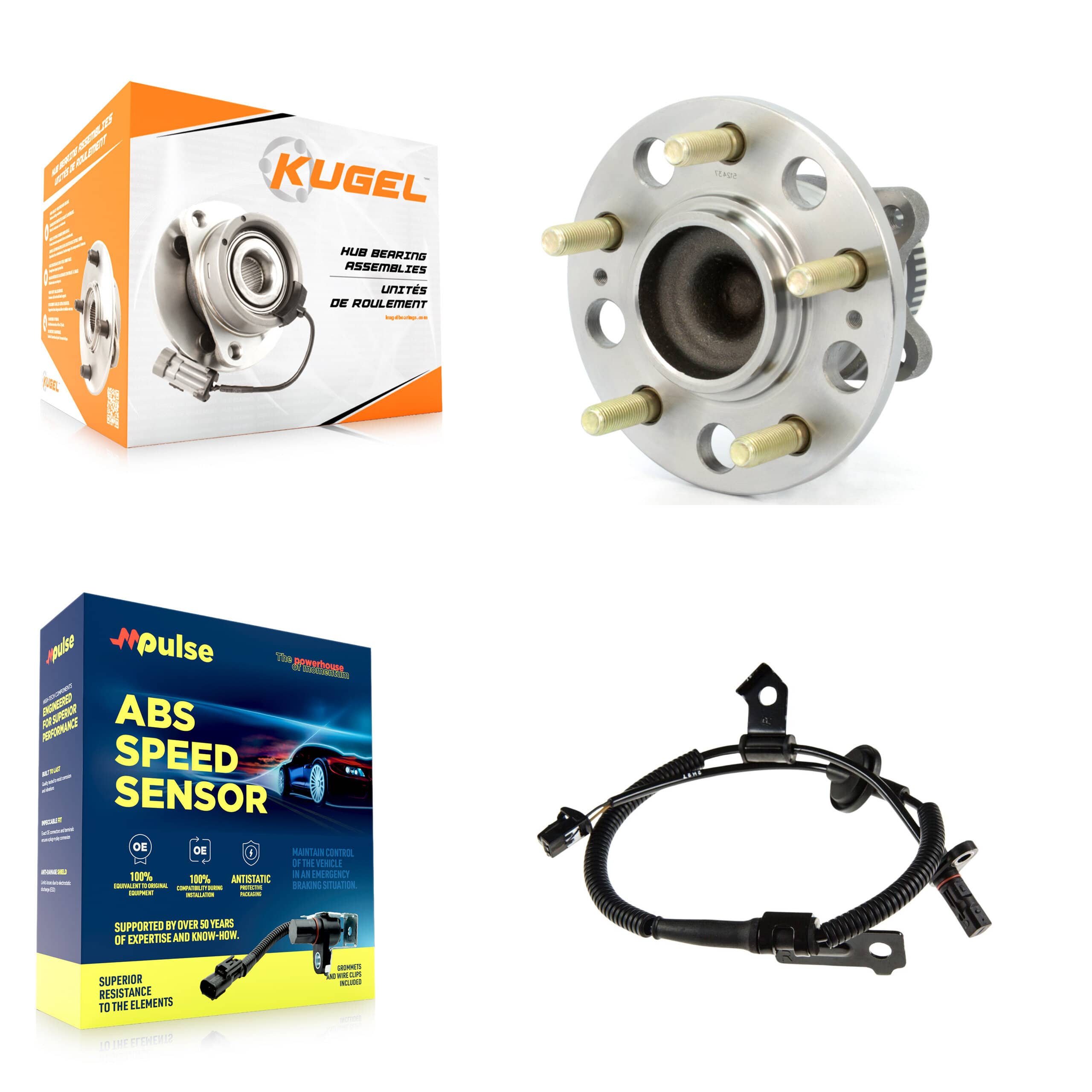 Kugel - K7S-100387 - Rear Wheel Bearing and Hub Assembly Kits