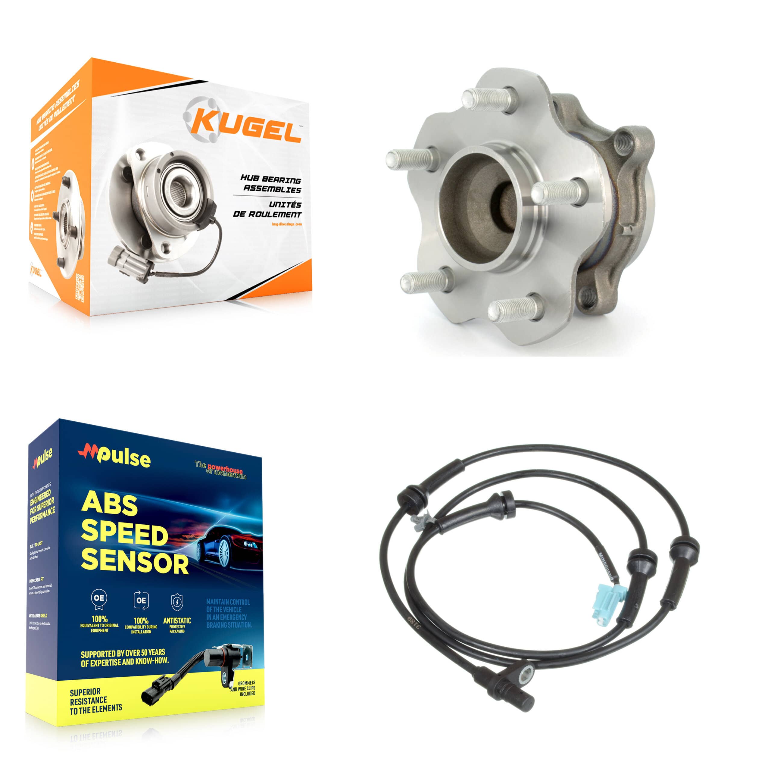 Kugel - K7S-100388 - Rear Wheel Bearing and Hub Assembly Kits
