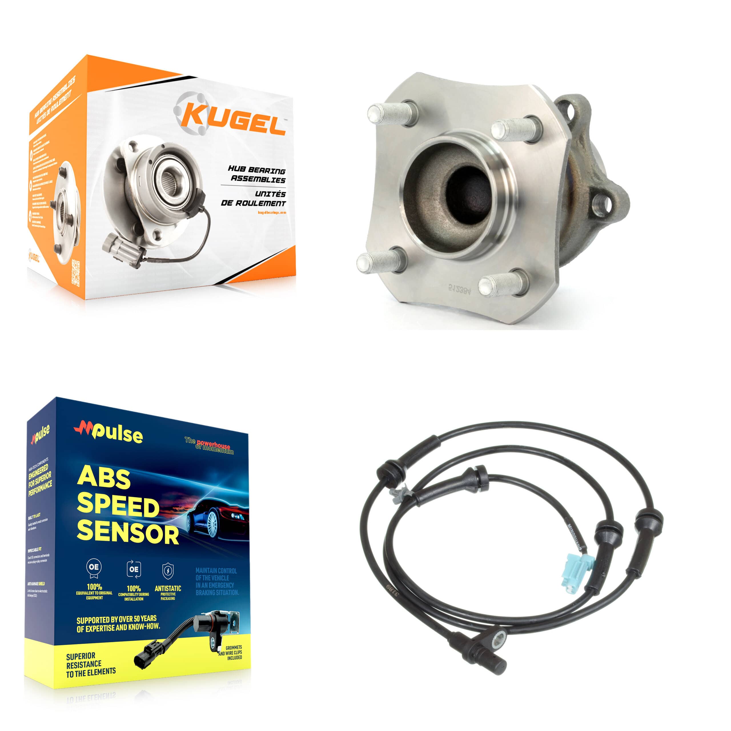 Kugel - K7S-100390 - Rear Wheel Bearing and Hub Assembly Kits
