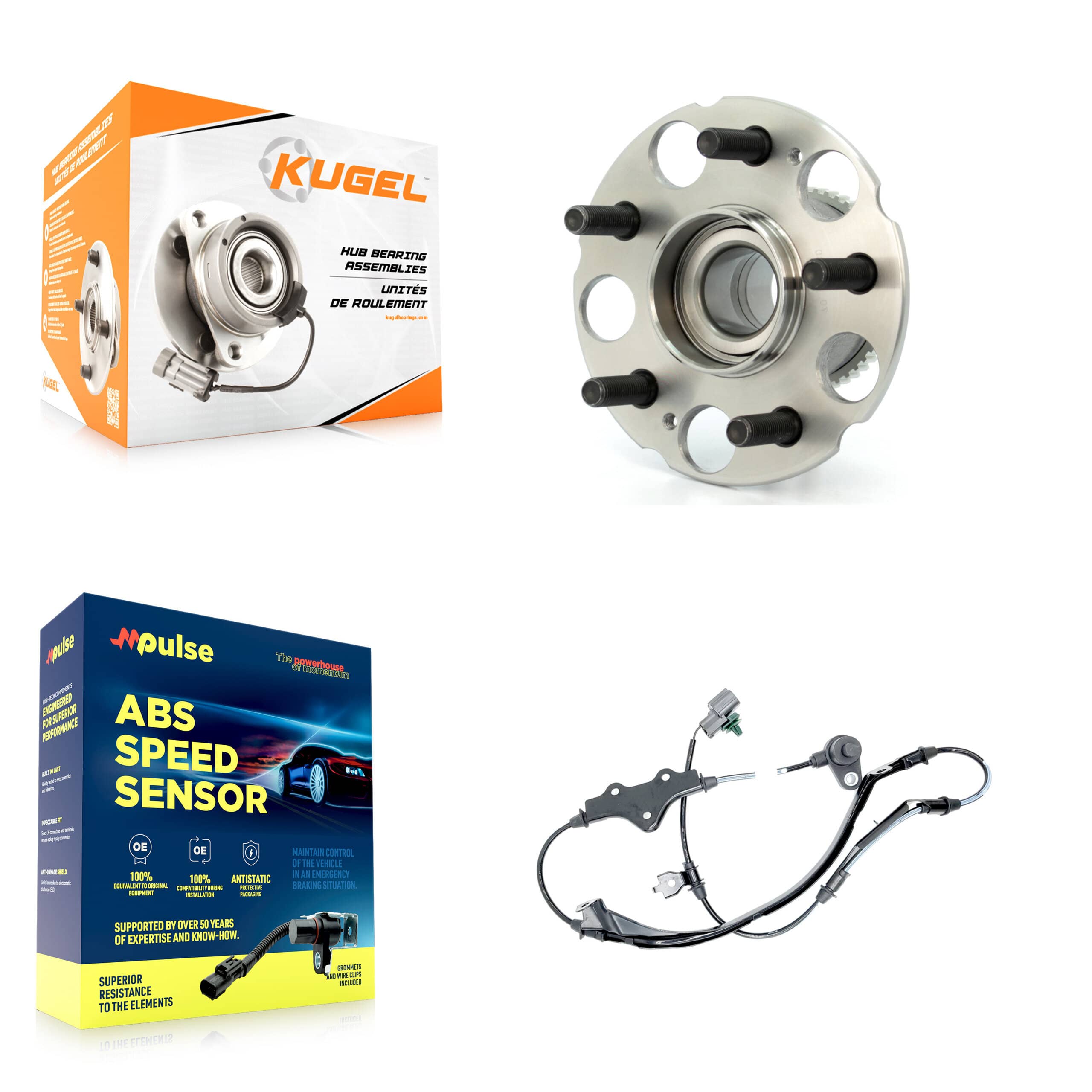 Kugel - K7S-100393 - Rear Wheel Bearing and Hub Assembly Kits