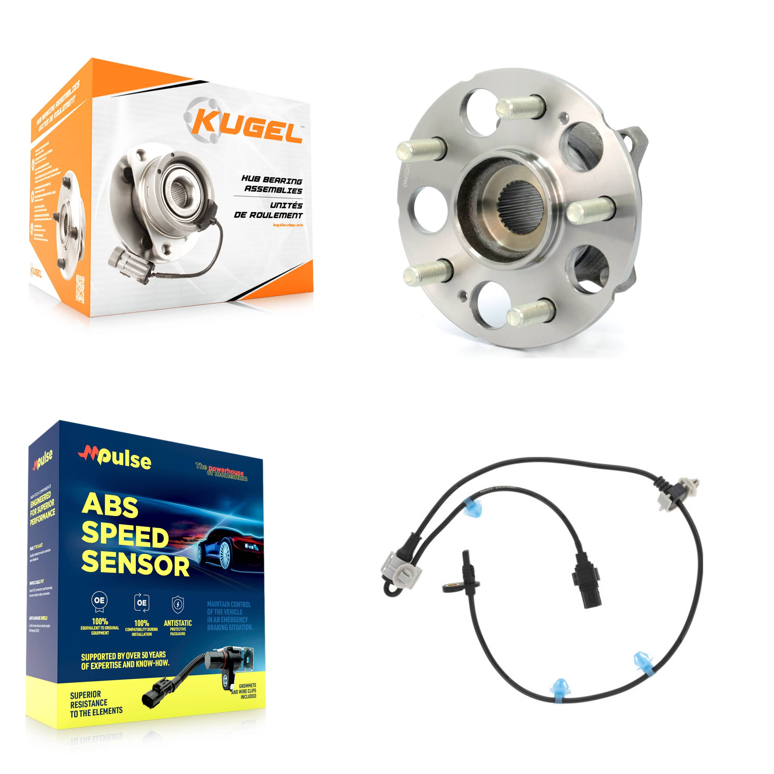Kugel - K7S-100396 - Rear Wheel Bearing and Hub Assembly Kits