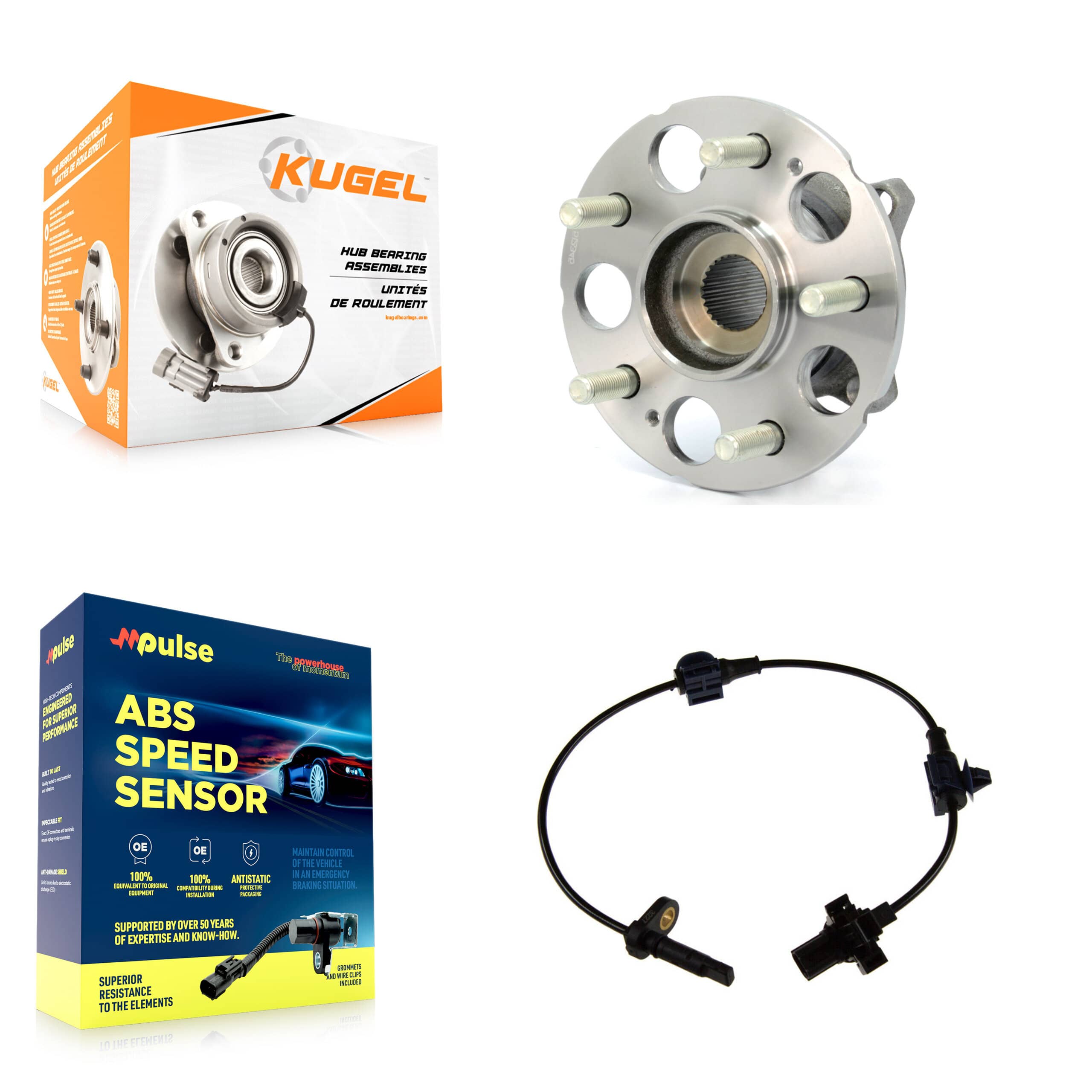Kugel - K7S-100398 - Rear Wheel Bearing and Hub Assembly Kits
