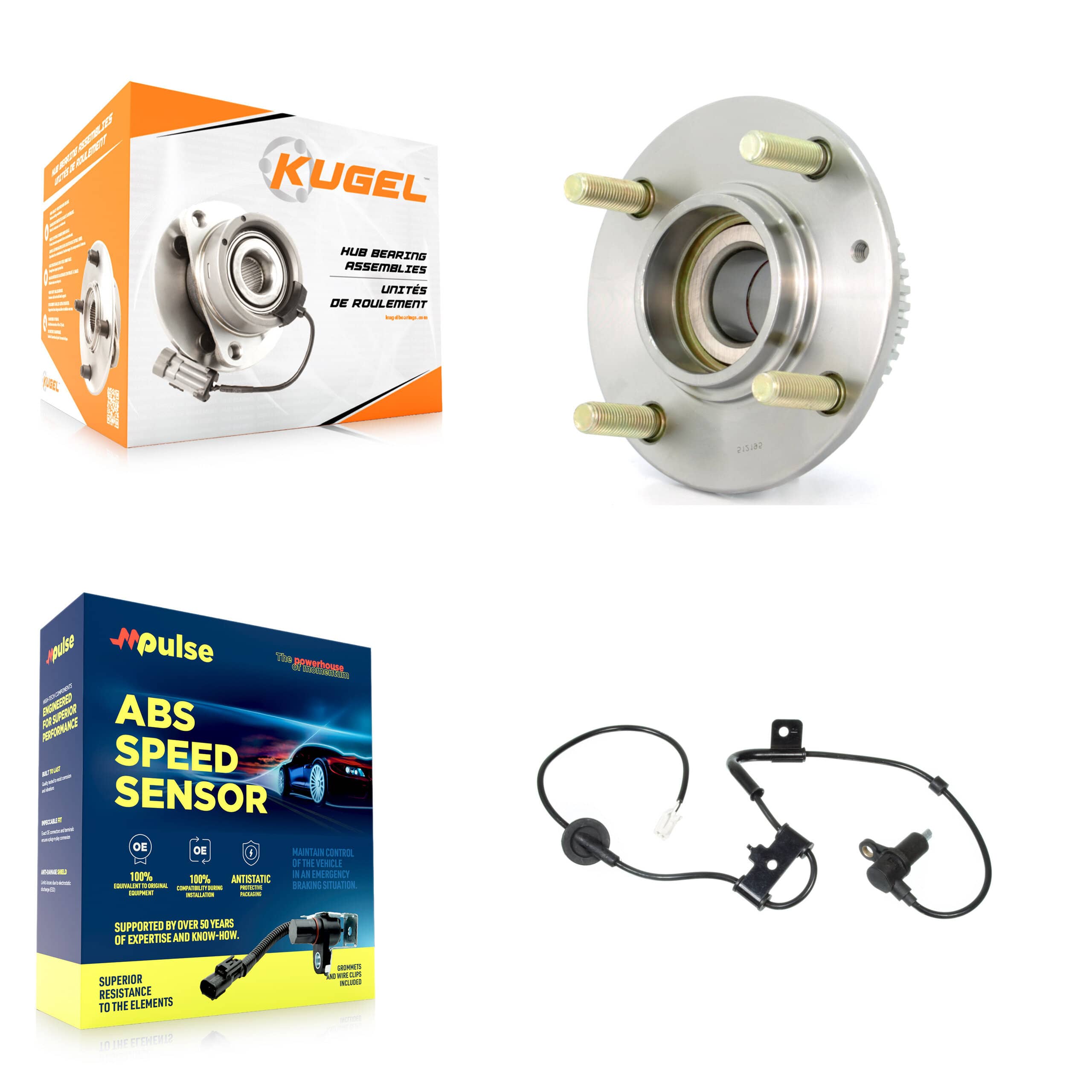 Kugel - K7S-100428 - Rear Wheel Bearing and Hub Assembly Kits
