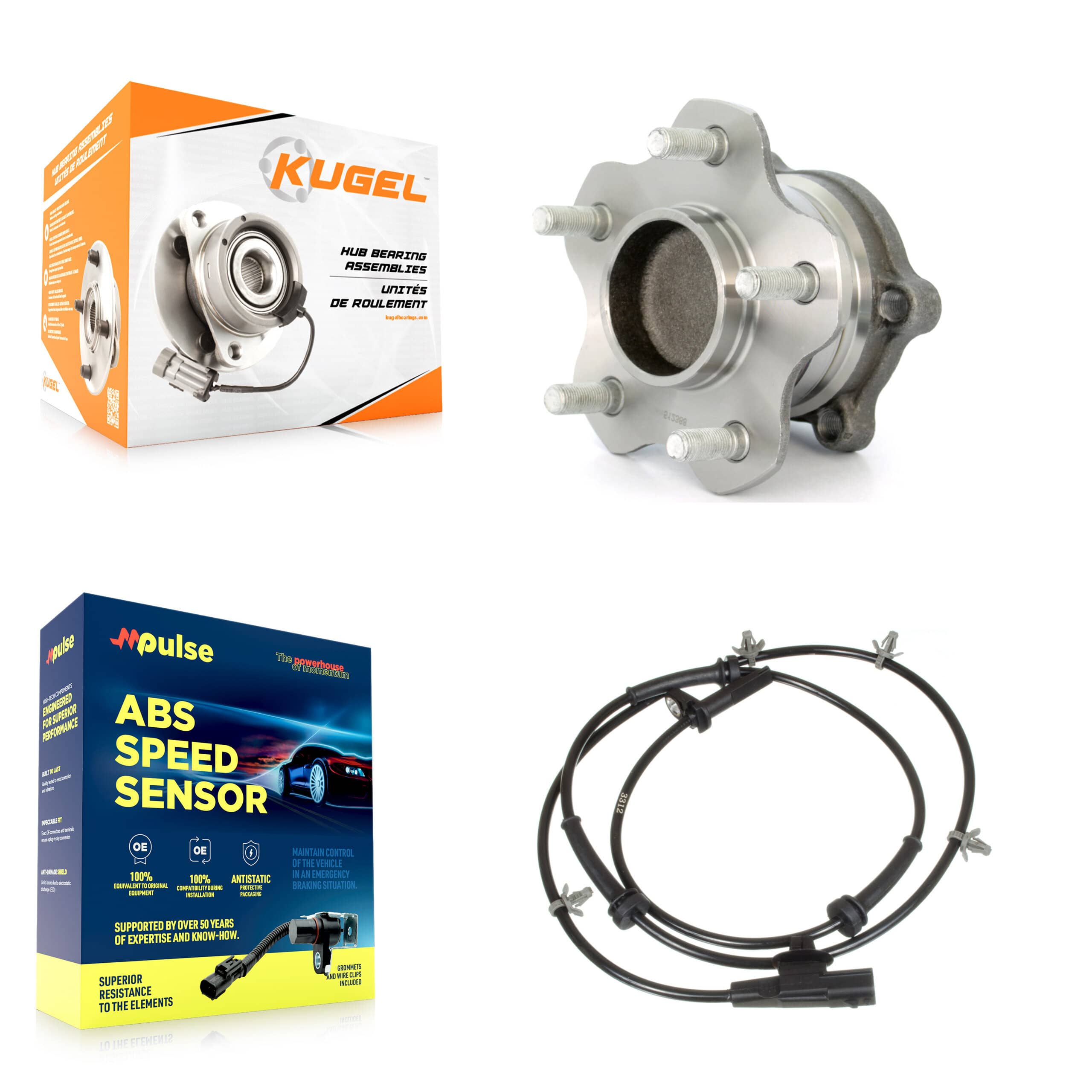 Kugel - K7S-100431 - Rear Wheel Bearing and Hub Assembly Kits